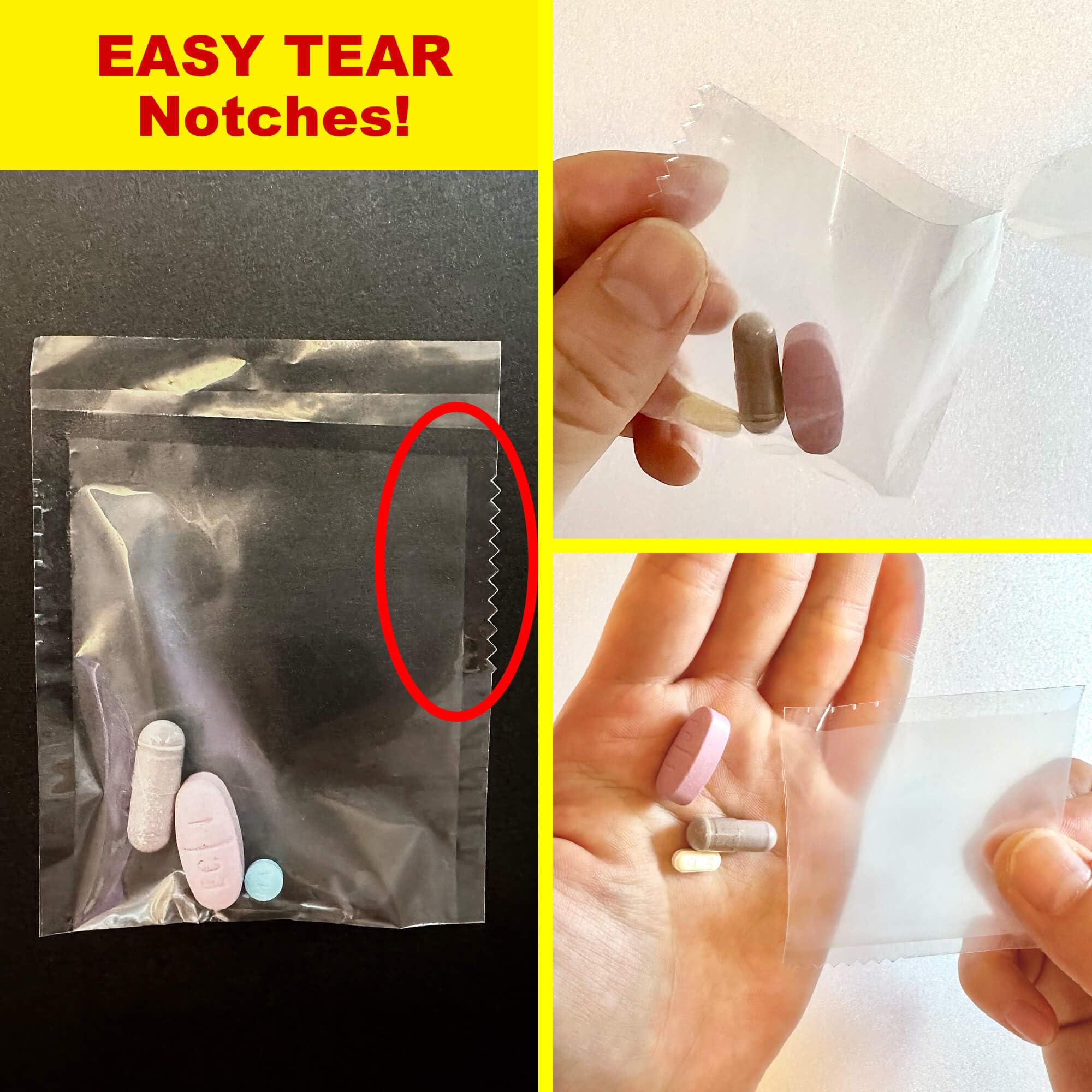 Heat Seal Pill Bags 700 Pack - Blank Medicine Pouches for AM/PM Organizer, Electronic Dispenser & Vacuum Sealer - Daily Vitamin, Supplement & Medication Storage - Perfect for Pharmacy, Hospital & Home Use