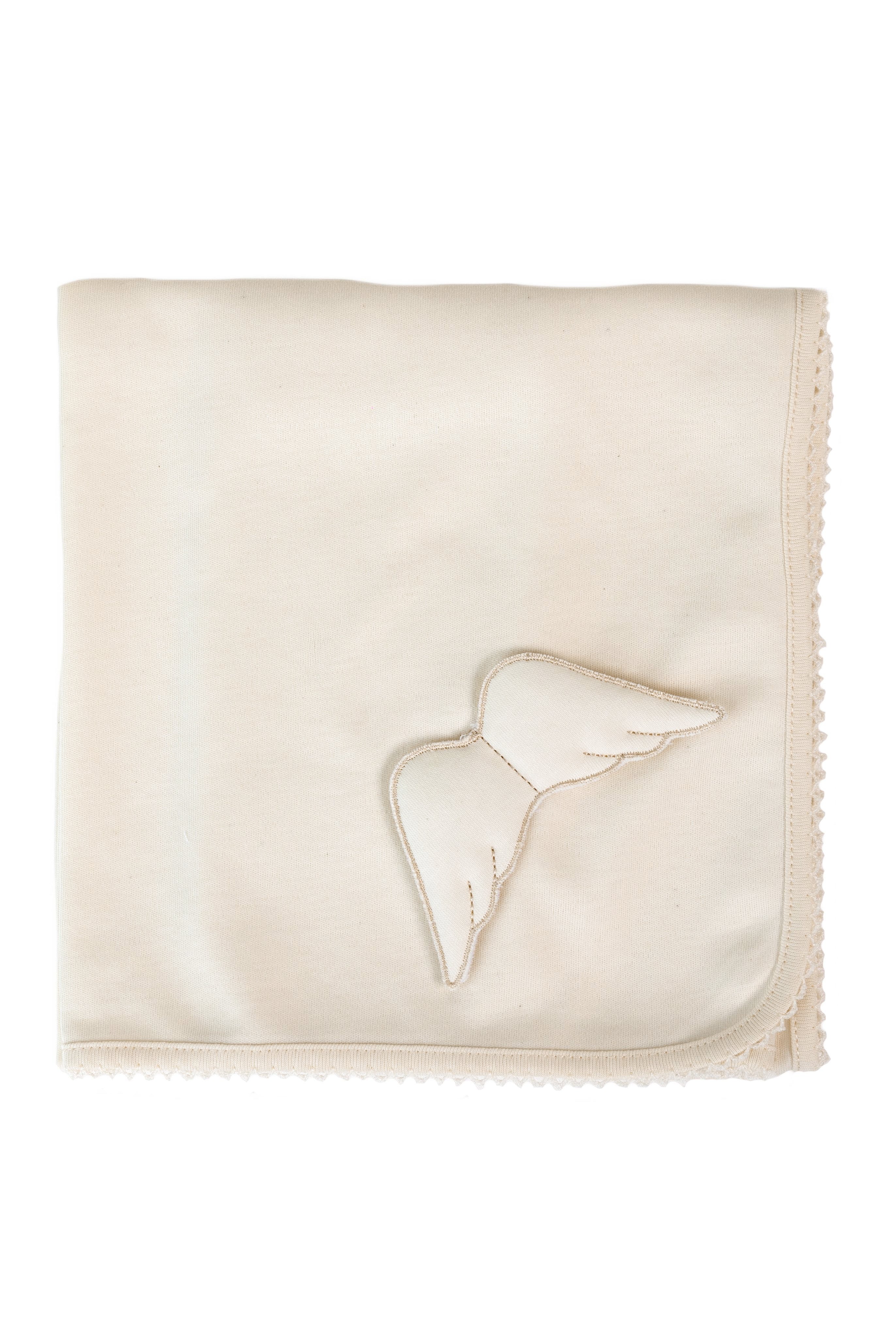 Premium Angel Wing Cotton Blanket - Soft & Breathable Bed Blanket for All Seasons - Cozy Home Decor, Nursery, Guest Room & Dorm Essentials