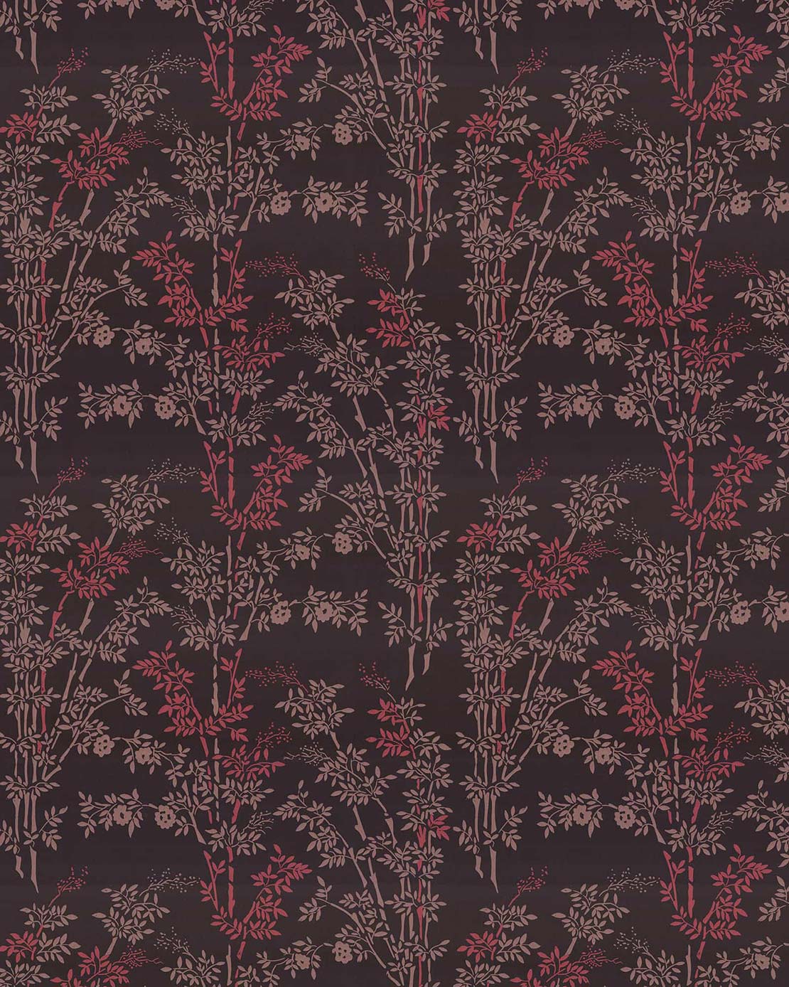 Lim & Handtryck Wallpaper Bamboo Black/Red - Perfect for Living Room, Bedroom, and Office Decor