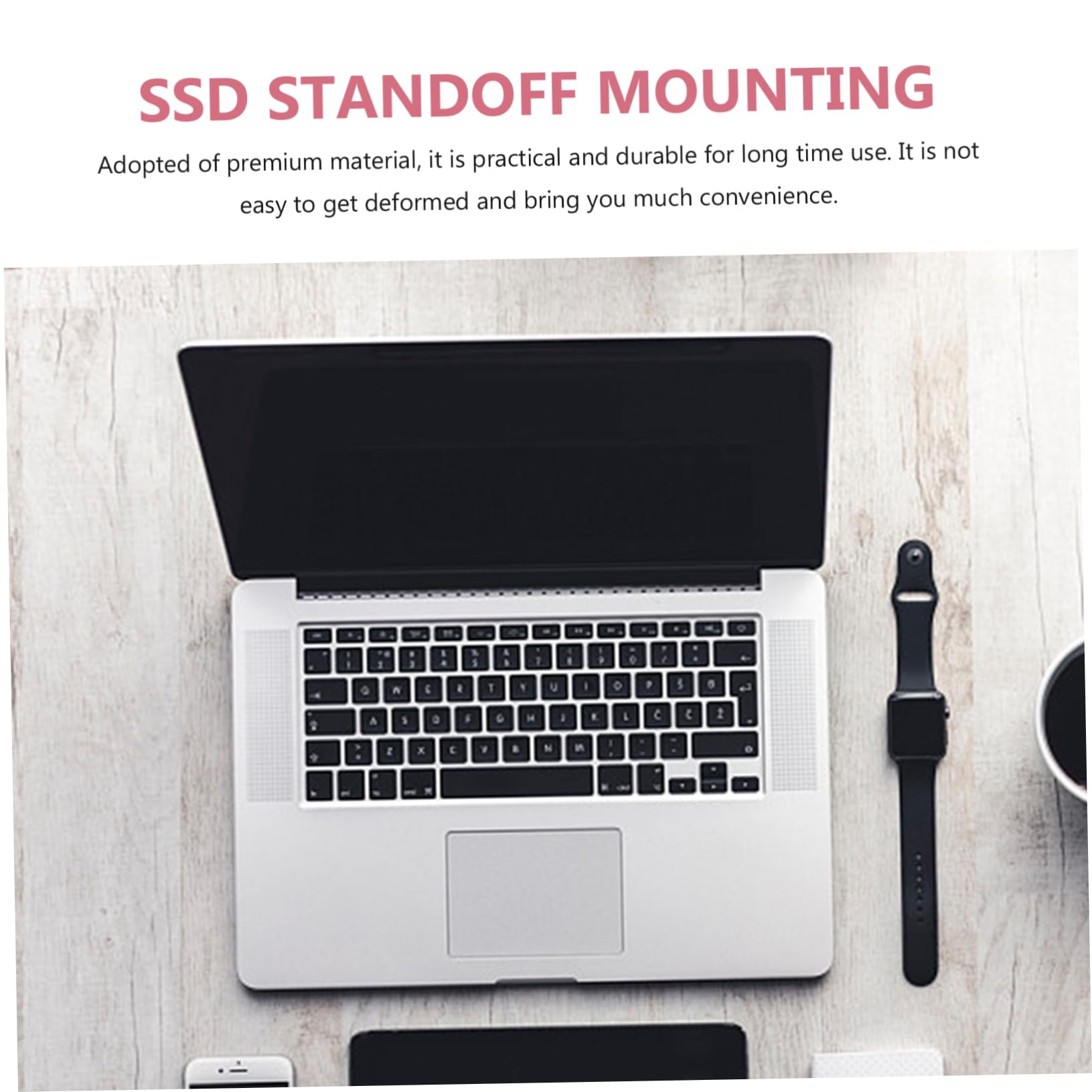 Gatuida 60pcs Laptop SSD Screws & Stand for Hard Drive Mounting - Perfect for Computer & Monitor Setup