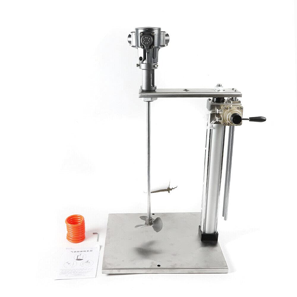 TFCFL 5 Gallon/20L Pneumatic Paint Mixer Machine with Stand - Stainless Steel Agitator Blender & Auto Lifting System - Professional Paint Stirring Equipment for Industrial, Automotive & DIY Painting Projects