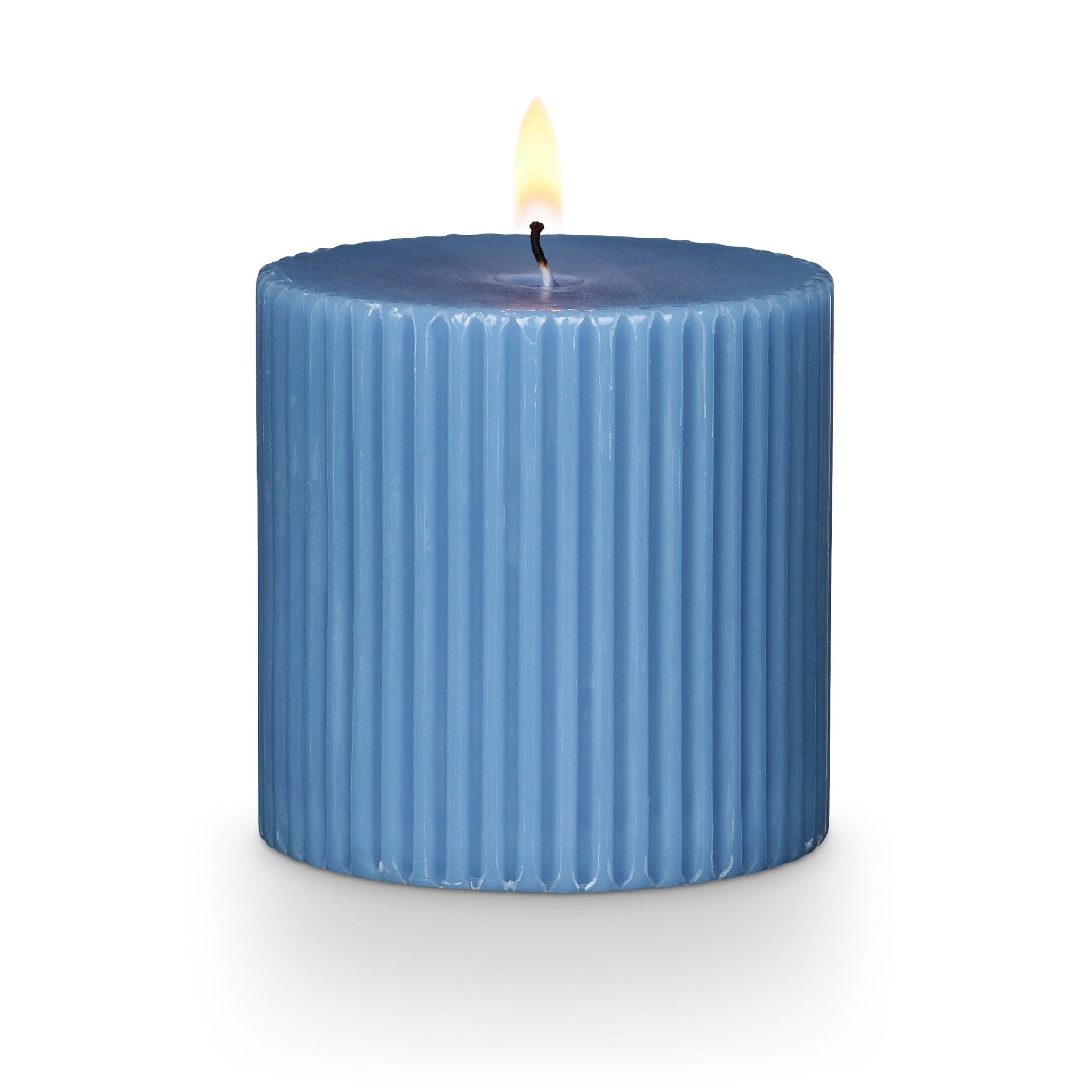 Citrus Crush Small Scented Pillar Candle - Aromatherapy for Home & Relaxation | Perfect for Living Room, Bedroom & Bathroom