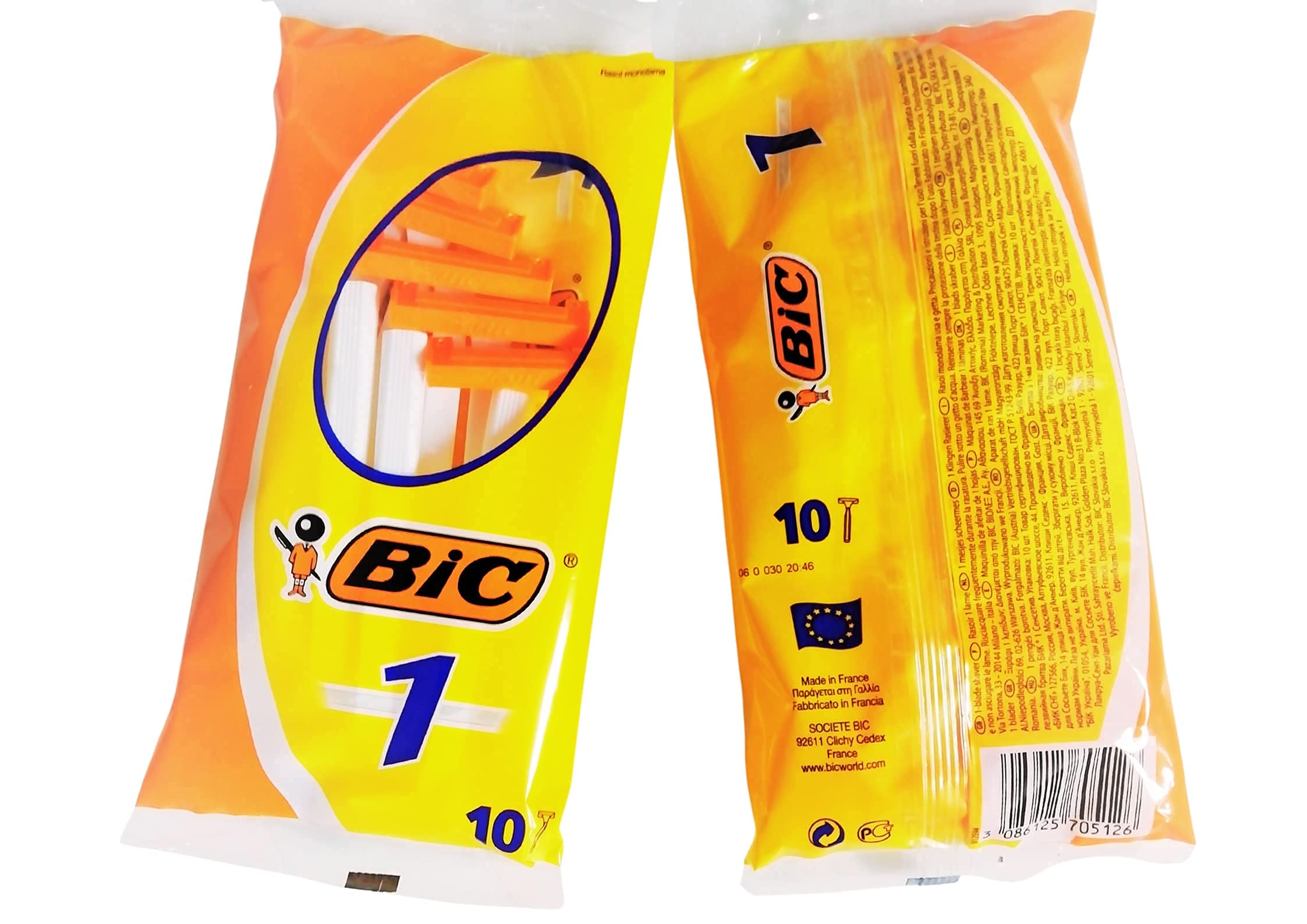 TradeProvider® BiC 1 Sensitive Disposable Razors - 2 Pack (10 Blades) | Gentle Shaving for Men & Women | Face, Legs & Body Hair Removal | Smooth Skin for Daily Shaving & Travel
