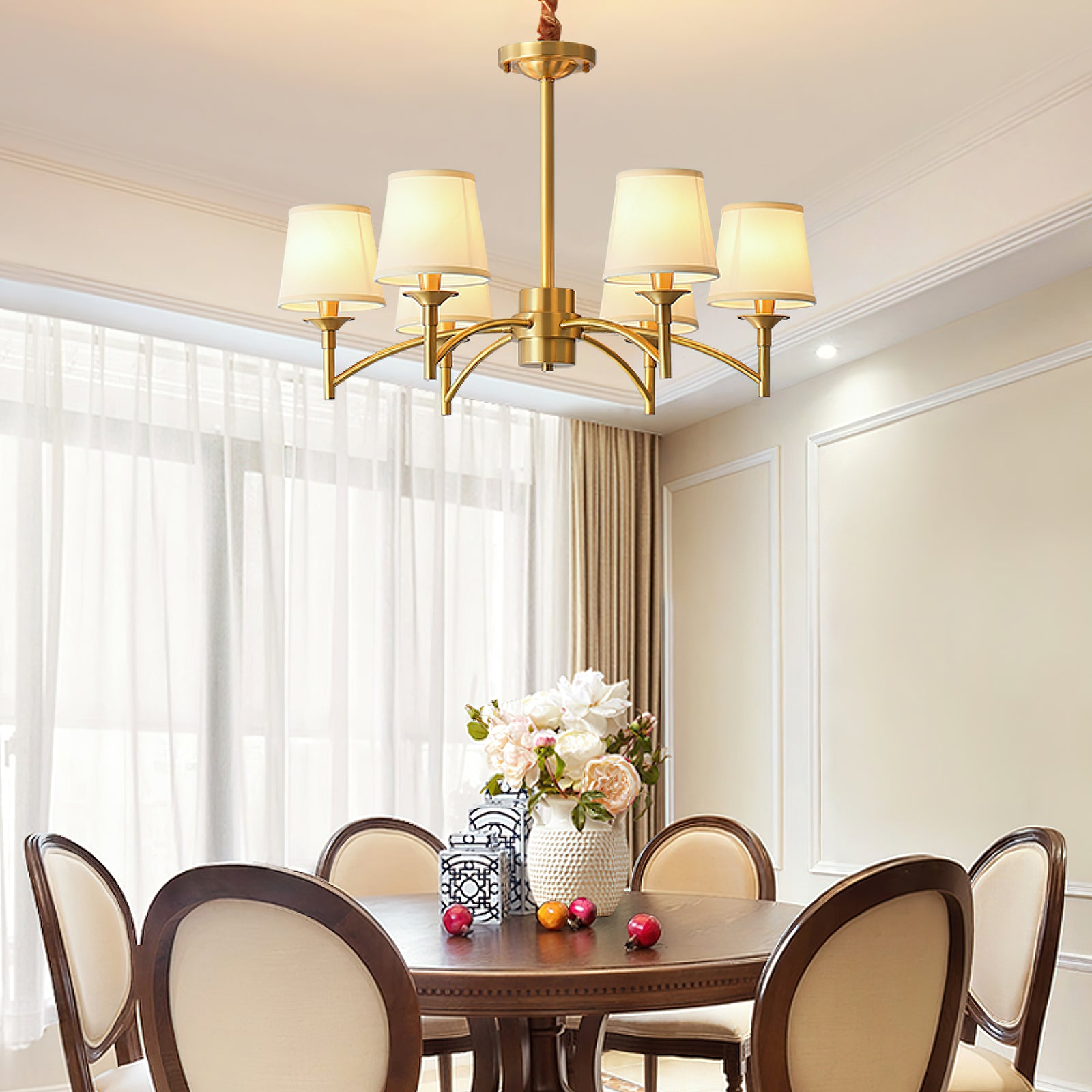 Devona Traditional Crystal Chandelier - Elegant Ceiling Light Fixture for Dining Room, Living Room & Bedroom | Perfect for Home Decor, Wedding & Luxury Interior Design