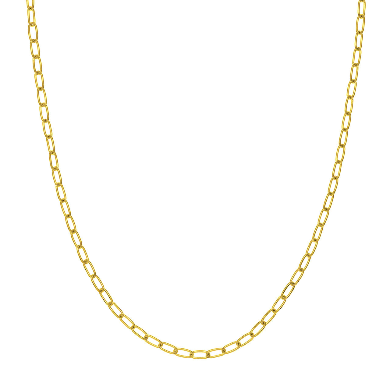 14K Yellow Gold 3.45mm Paperclip Chain Necklace for Women - Dainty Layering Necklace Jewelry Gift for Her - Perfect for Everyday Wear, Special Occasions & Gift Giving