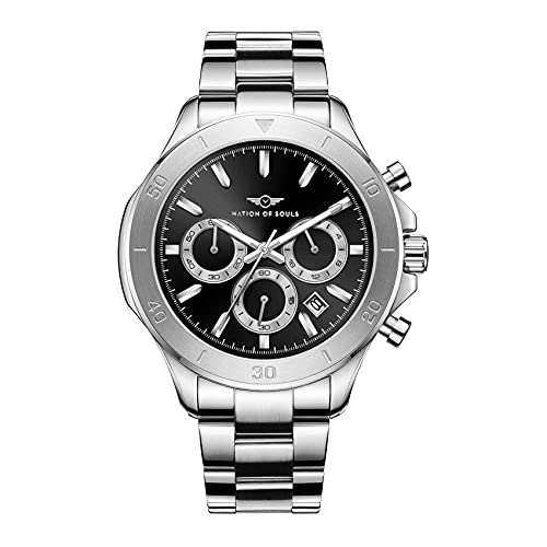 Silver & Obsidian Black Dial