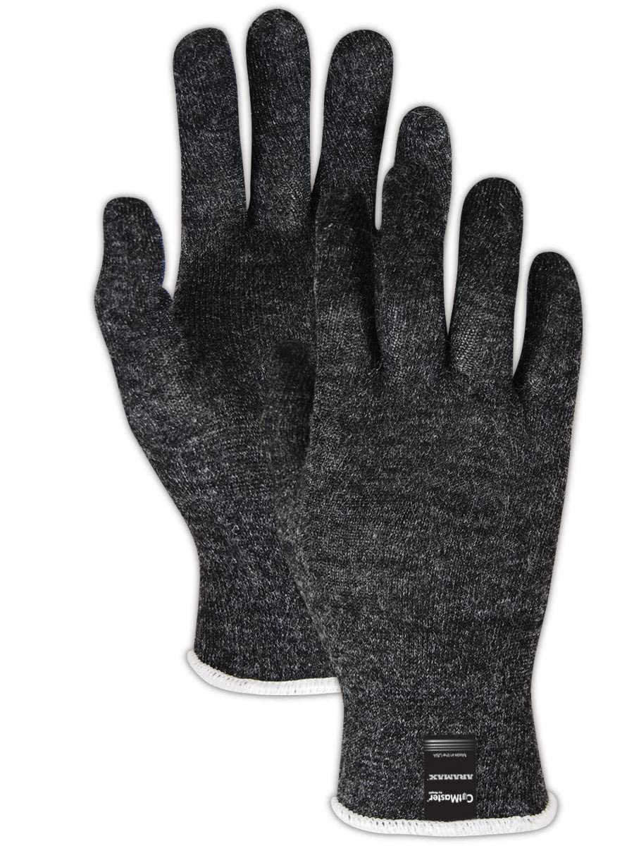 **MAGID AXB100 CutMaster Aramax Lightweight Seamless Machine Knit Gloves - Size 9, Black (12-Pack) - Durable Work Gloves for Construction, Automotive & Industrial Use**