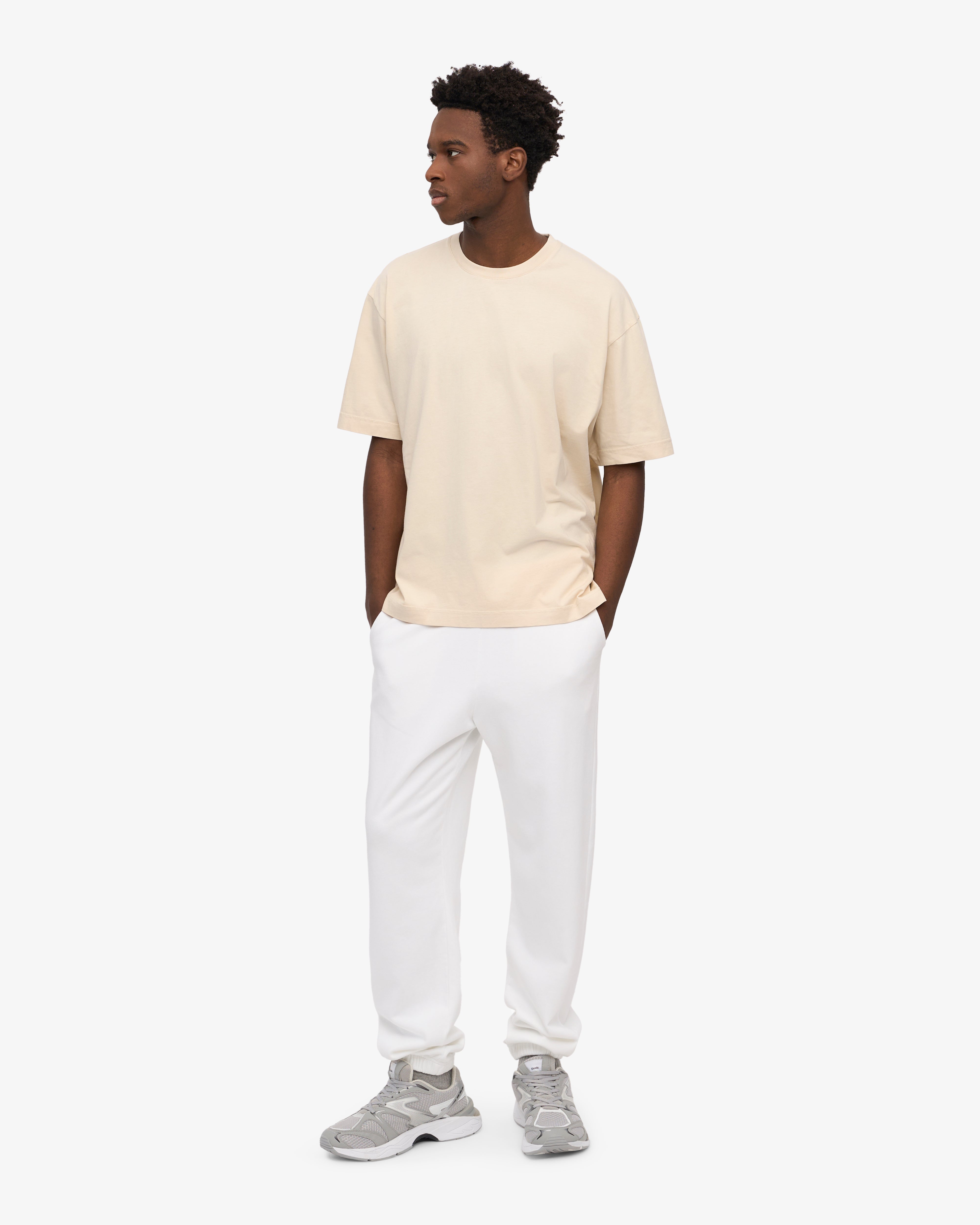 Organic Cotton Sweatpants for Women - Soft & Comfortable Joggers - Optical White - Perfect for Yoga, Lounge & Casual Wear