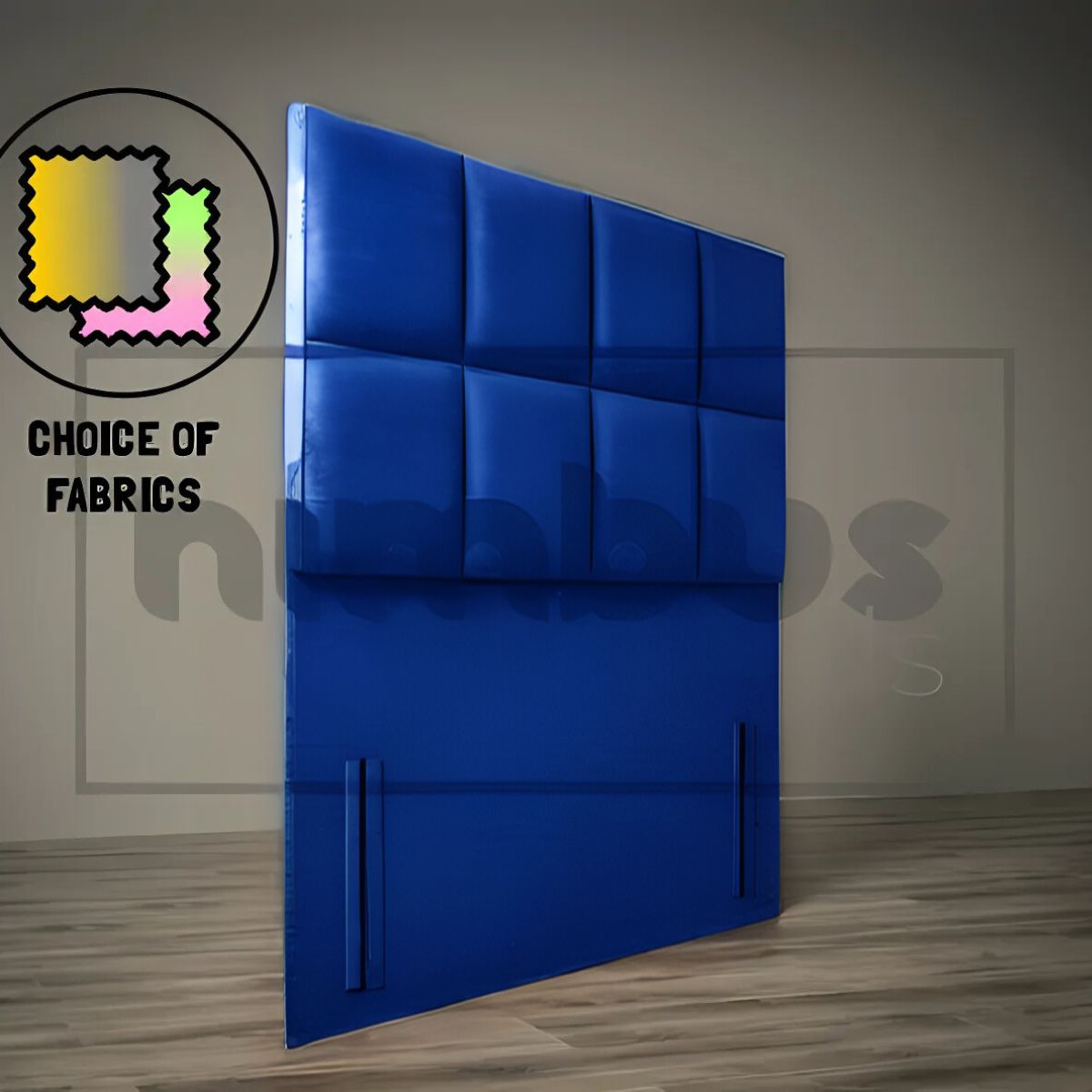 8 Square Floor Standing Headboard - Modern Upholstered Bed Frame Headboard for Bedroom Decor - Perfect for Master Bedroom, Guest Room & Apartment
