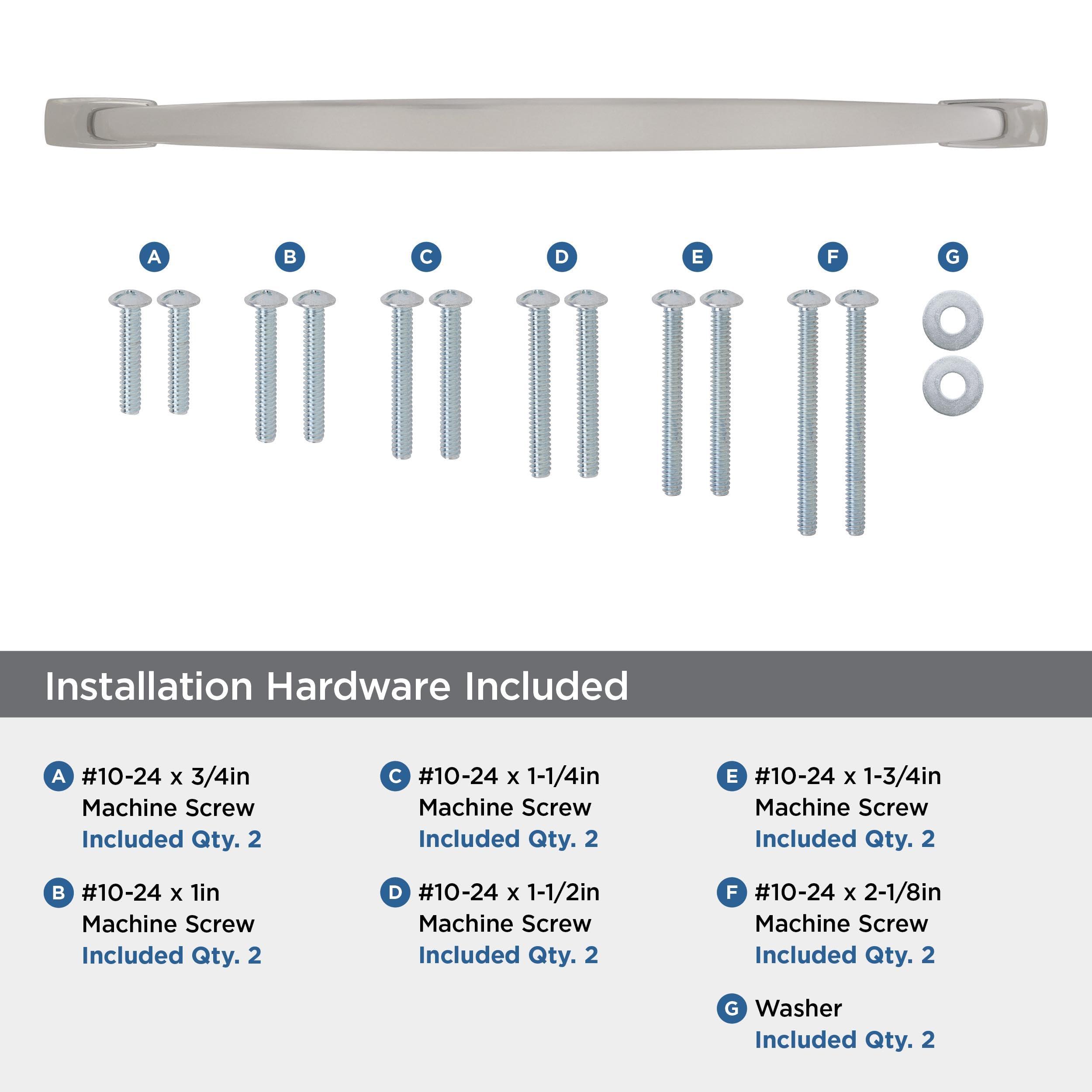 Amerock 18 Inch (457mm) Center to Center Polished Nickel Appliance Pull - 1 Pack Drawer Handle Cabinet Hardware for Kitchen, Bathroom & Furniture Upgrade