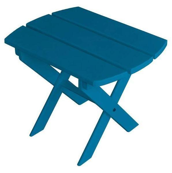 A & L Furniture Yellow Pine Folding Oval End Table - Portable Side Table for Patio, Living Room & Small Spaces - Rustic Home Decor Accent Table