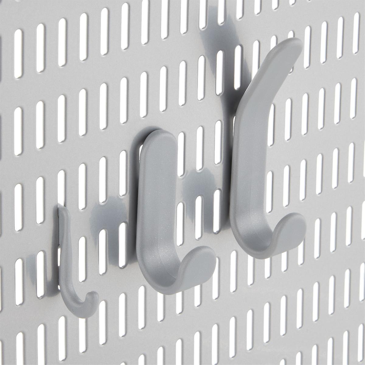 Basic Double Hook Pack of 3 - Heavy Duty Wall Hangers for Hats, Keys & Coats - Perfect for Entryway, Bedroom & Garage Organization
