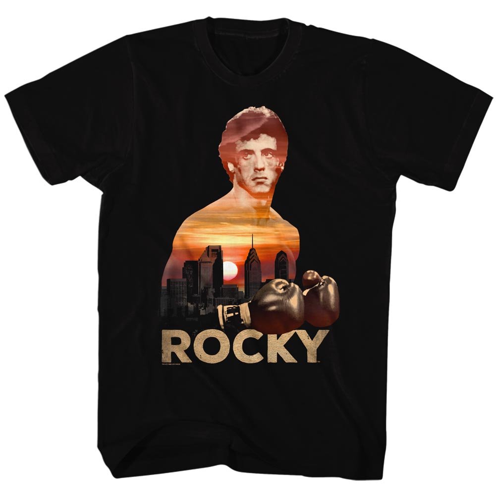 Rocky 1970s Sports Boxing Champion Action Skyline Movie Stallone Adult T-Shirt - Vintage Boxing Tee for Men & Women - Perfect for Movie Fans, Gym Wear & Casual Outfits