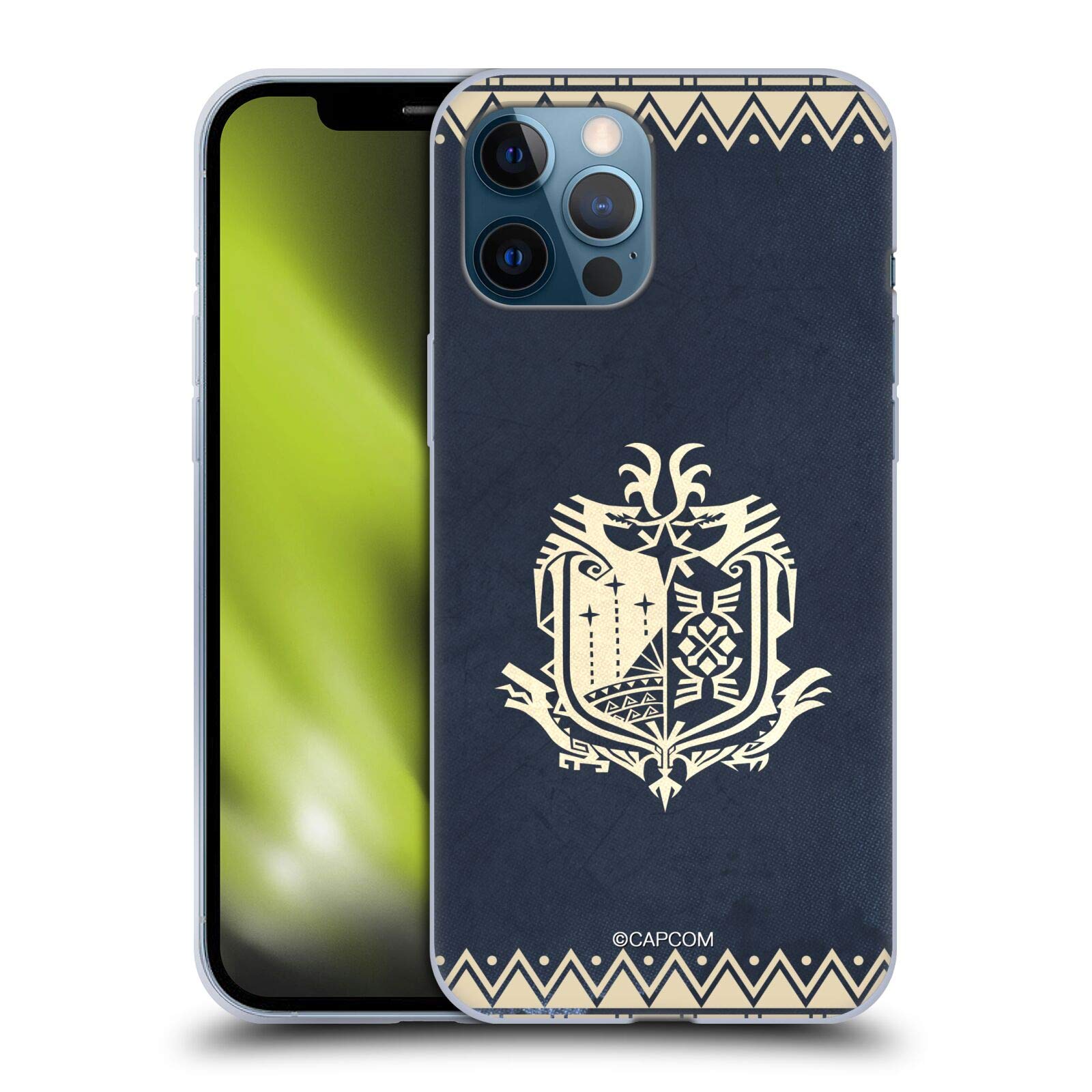 Officially Licensed Monster Hunter World Ethnic Logos iPhone 12 Pro Max Case | Soft Gel Protective Cover for Apple iPhone 12 Pro Max | Perfect for Gaming Fans & Everyday Use