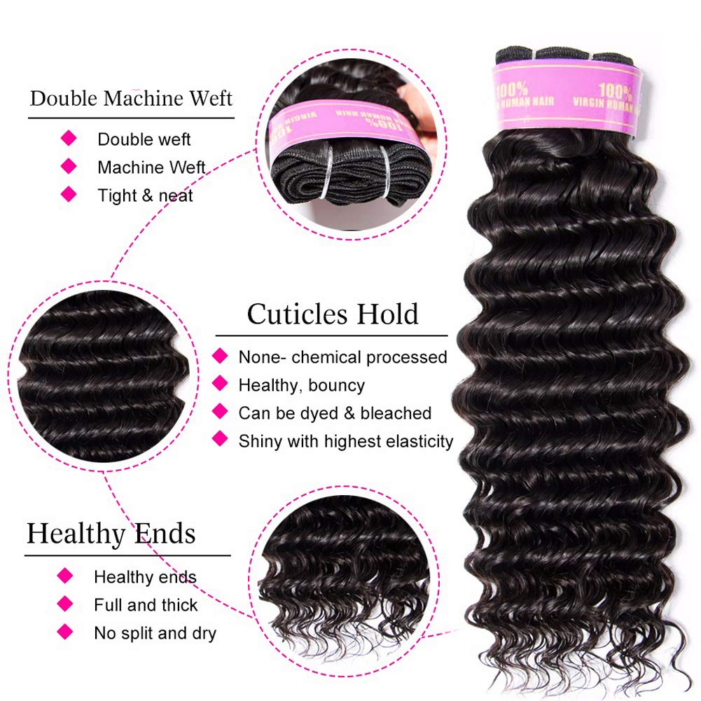 RECOOL 10A Brazilian Human Hair Extensions - 18