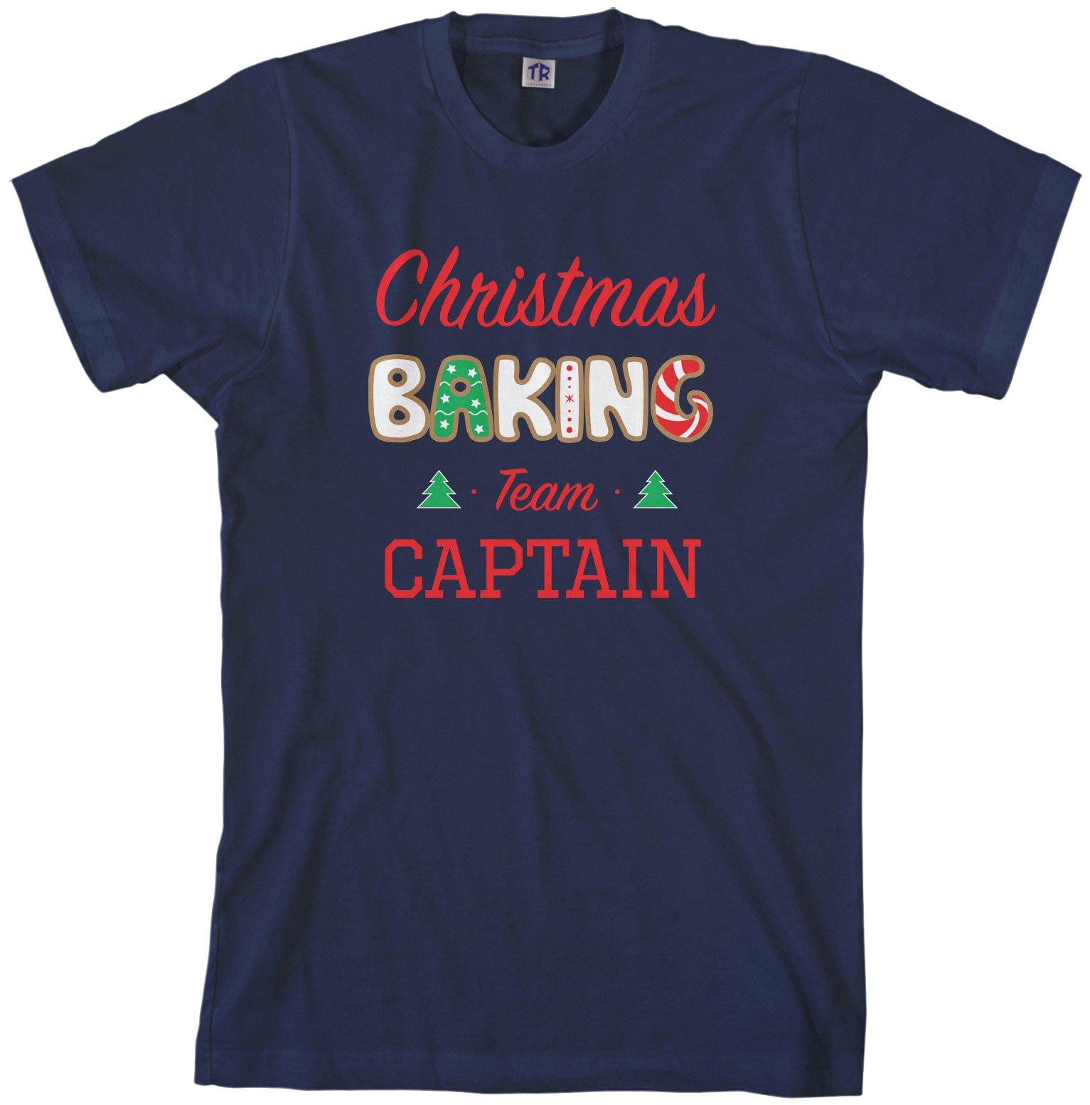 Threadrock Men's Christmas Baking Team Captain T-Shirt - Funny Holiday Cooking Crew Gift for Bakers - Perfect for Christmas Parties, Baking Competitions & Family Gatherings