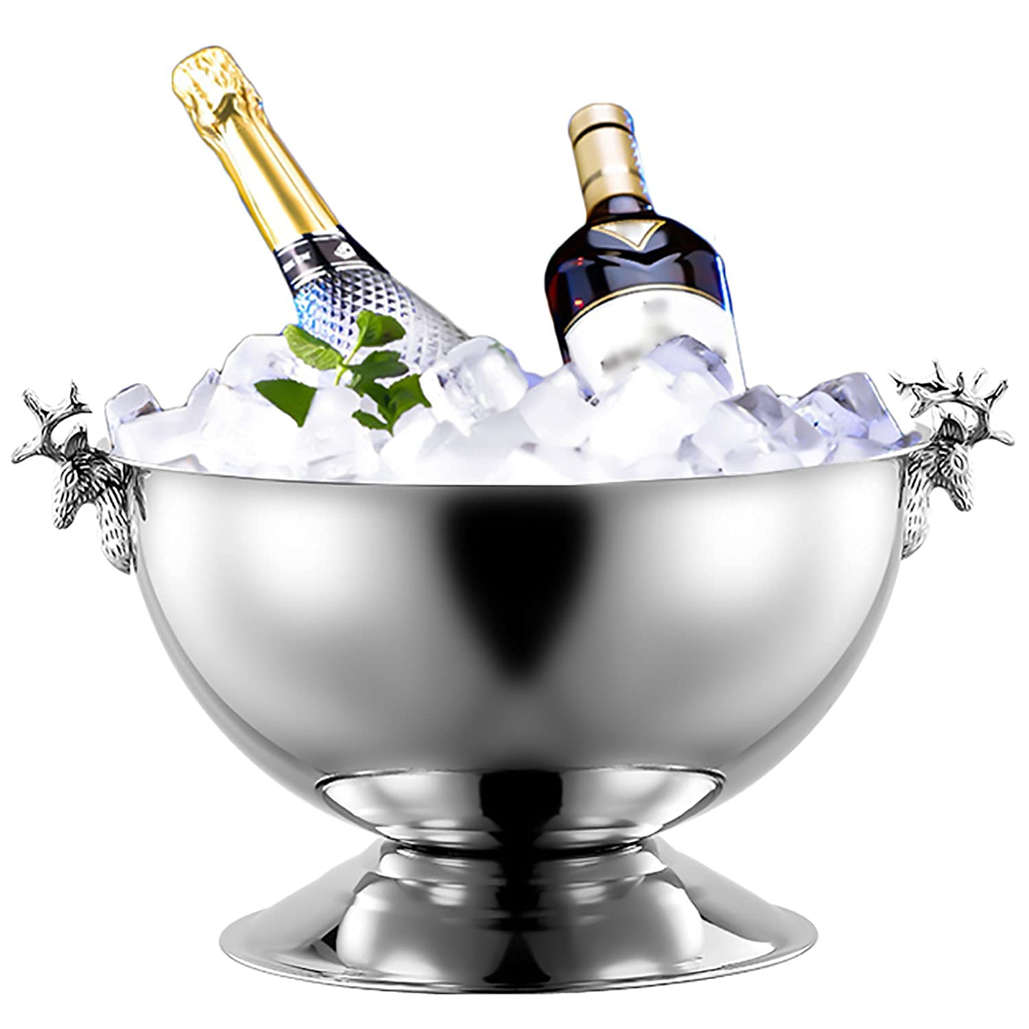 13.5L Stainless Steel Ice Bucket - Large Metal Drink Chiller for Beer, Wine & Cocktails | Perfect for Parties, Weddings & Home Bars | Gift Basket & Candy Storage