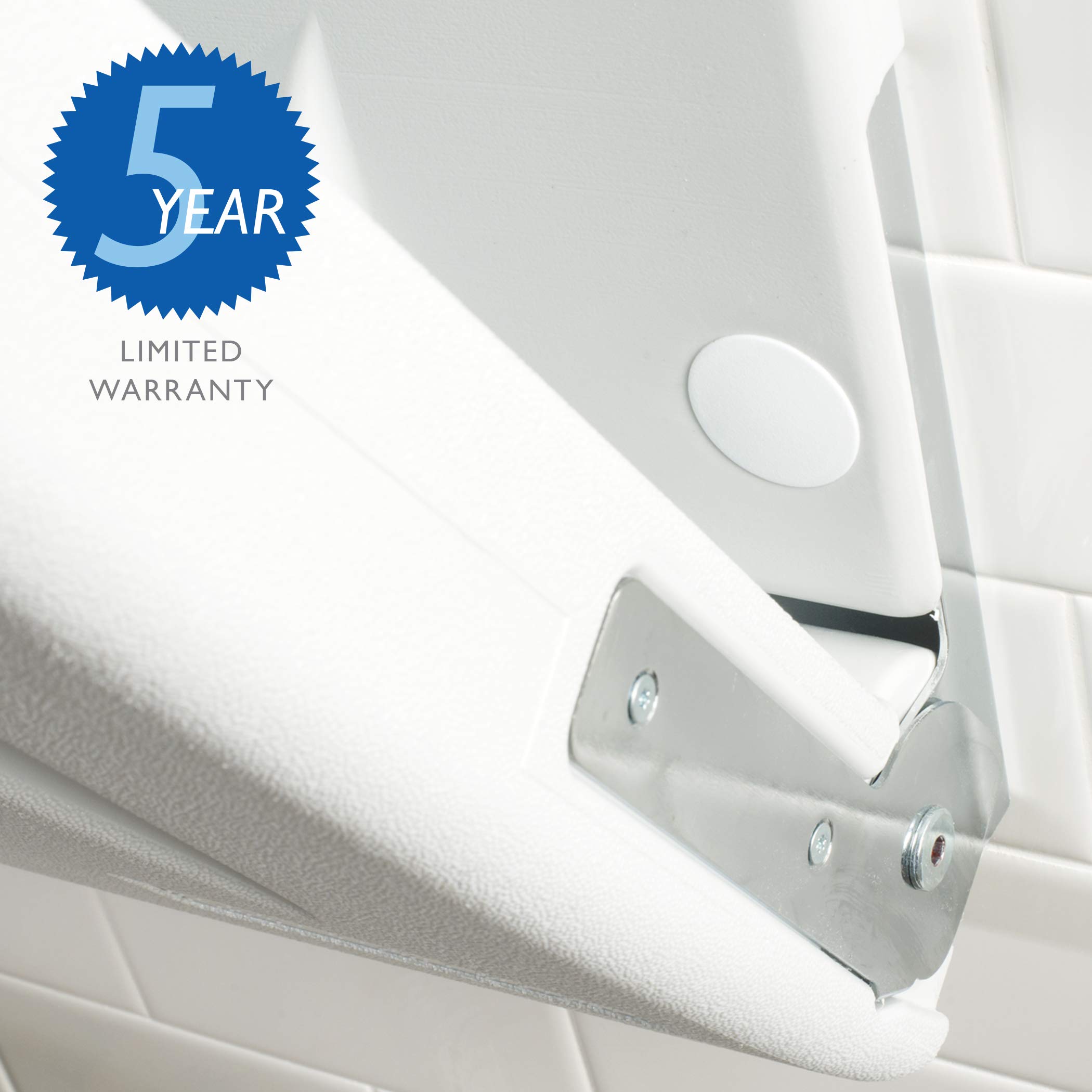 SafetyCraft 100-EV-SC Vertical Wall-Mounted Baby Diaper Changing Station with Built-in Liner Dispenser & Adjustable Safety Strap - Light Gray | Made in USA | Ideal for Daycares, Restrooms & Public Spaces
