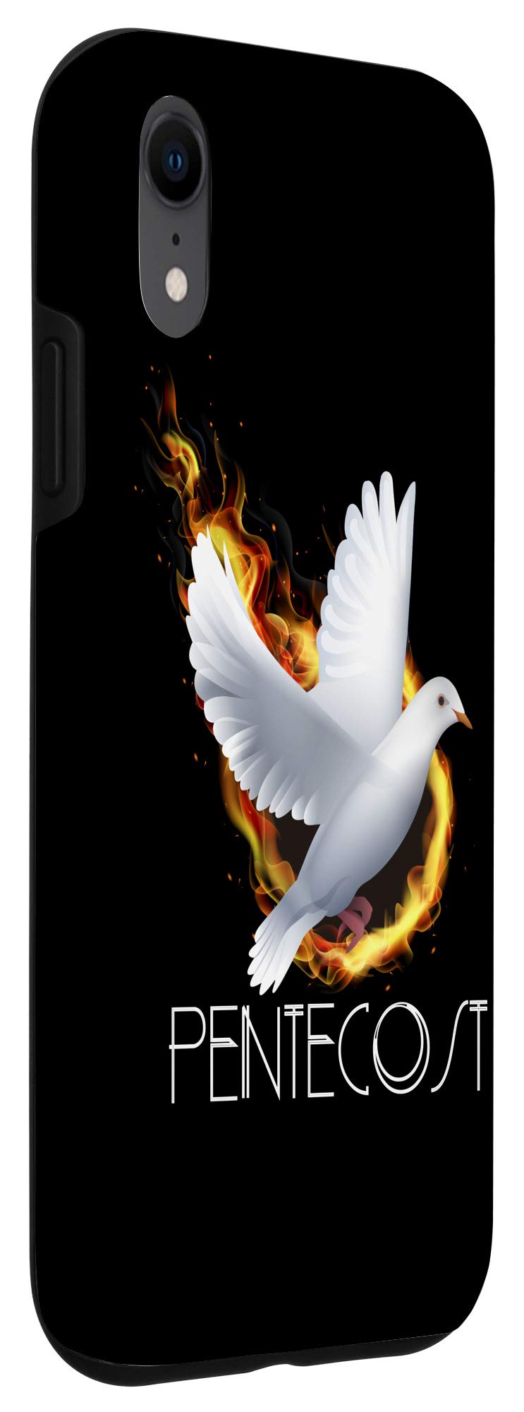 iPhone XR Pentecost Doves Tongues of Fire Flame Acts Holy Spirit Gifts Case - Perfect for Christian Believers, Bible Study, and Worship Services