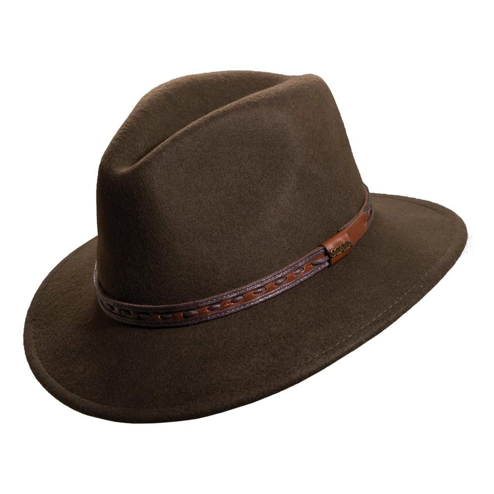 Crushable Wool Felt Safari Hat for Men & Women - Wide Brim Sun Protection - 4 Color Options - Perfect for Outdoor Adventures, Travel & Safari Trips
