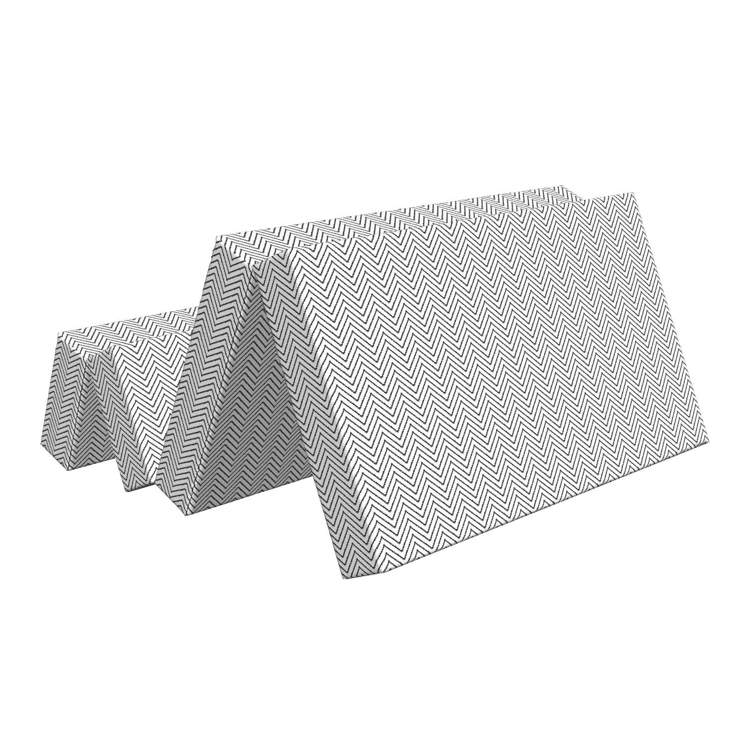 Ambesonne Modern Foldable Mattress - Black and White Zig Zag Triangle Print, 78.7