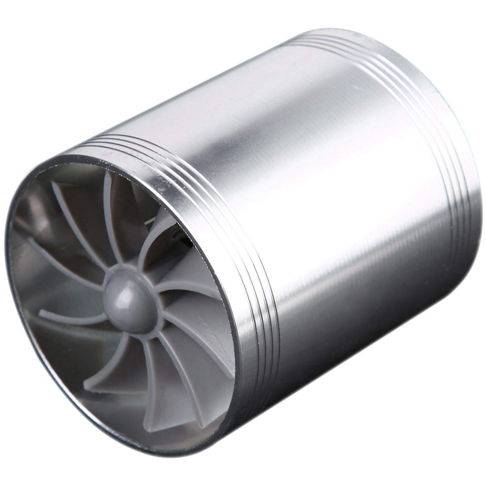 High Performance Air Intake Super Charger & Turbonator Fuel Saver - Silver Car Engine Air Intake System for Improved Acceleration & Gas Mileage | Compatible with Most Vehicles for Street Racing & Daily Commuting