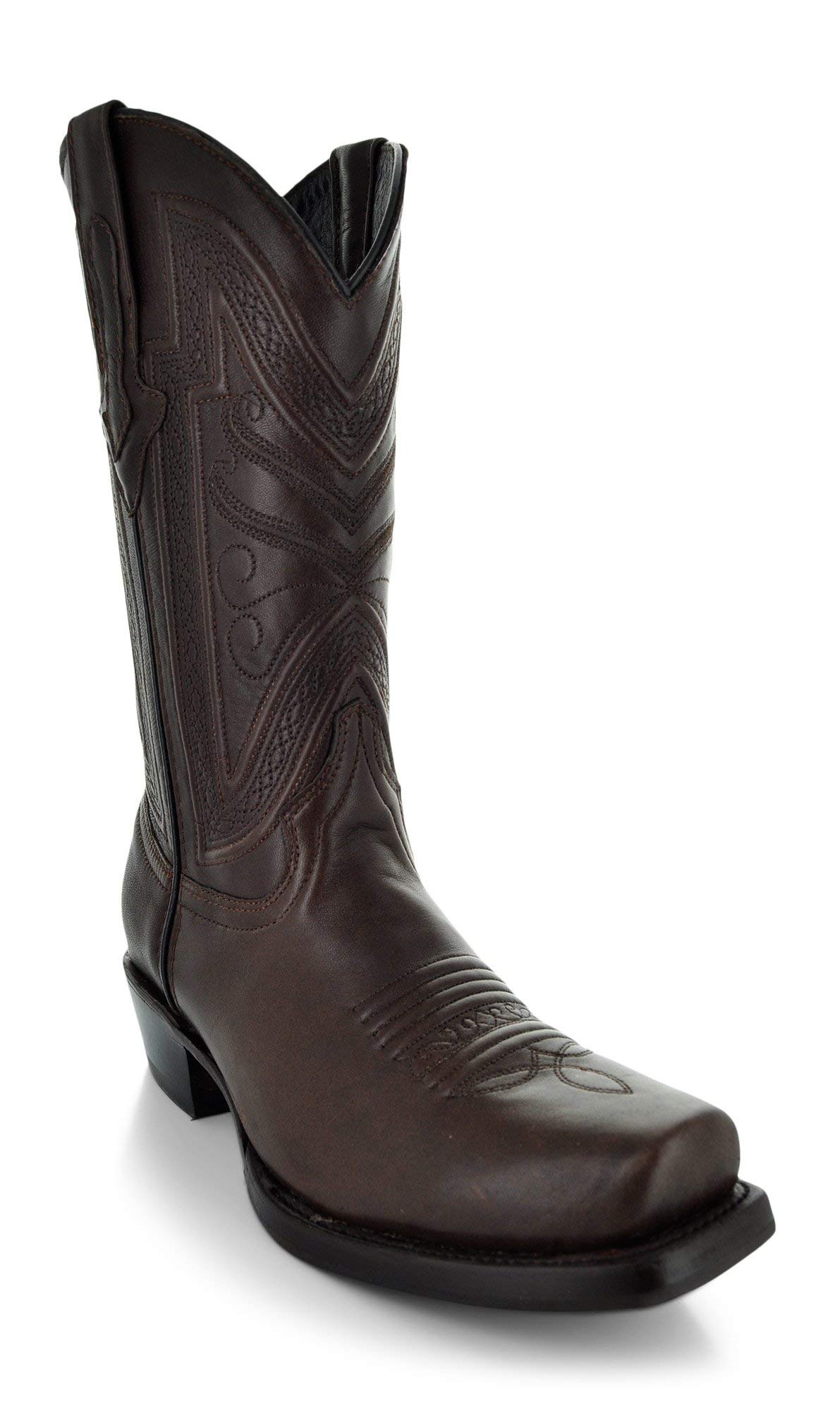 Soto Boots Men's Narrow Square Toe Cowboy Boots H50029 - Western Style Leather Boots for Riding, Dancing & Country Fashion