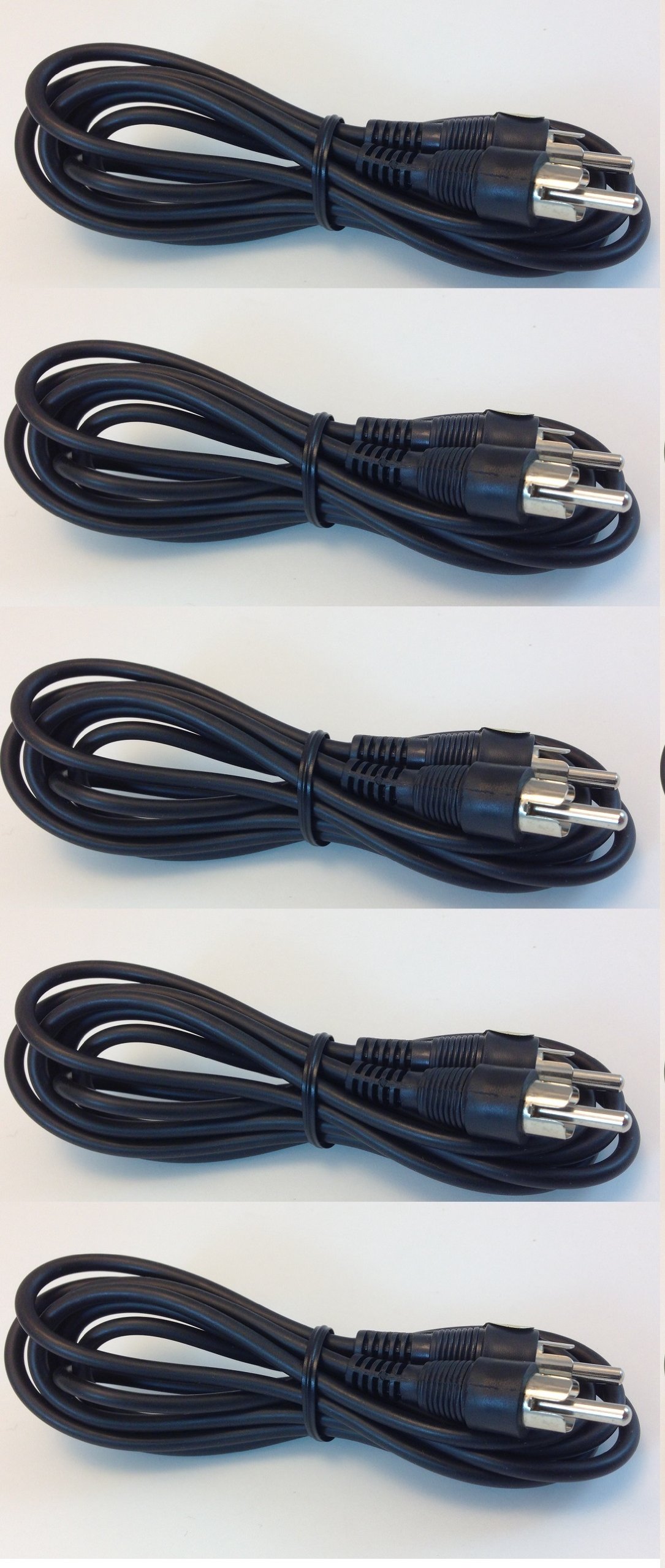 RCA Mono 6FT Cable - 5 Pack for High-Quality Video and Audio Connections | Perfect for Home Theater, Gaming Consoles, and Audio Equipment