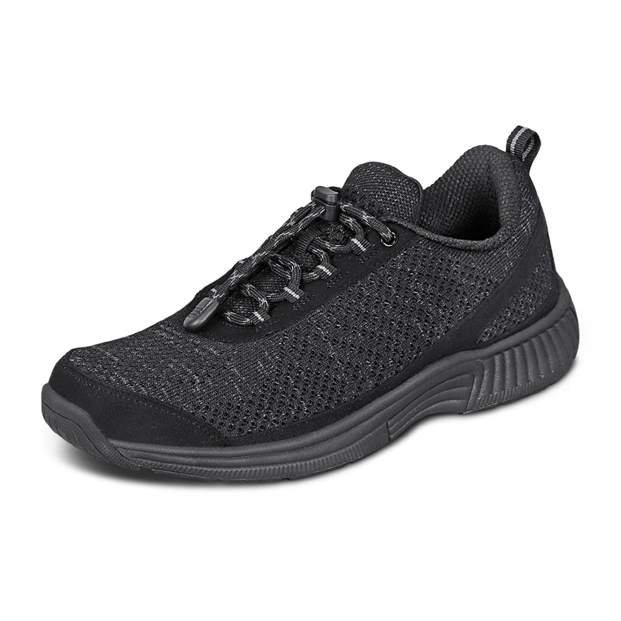 Orthofeet Women's Comfortable Orthopedic Sneakers for Foot Pain Relief - Breathable Knit Tie-Less Walking Shoes (Coral) - Ideal for Plantar Fasciitis, Diabetes & Arthritis Comfort