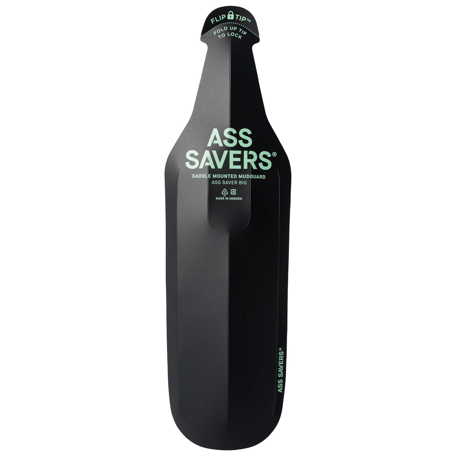 Ass Savers ASB 1 Bike Fender - Large Size, Black | Mudguard for Mountain & Road Bikes | Perfect for Wet Weather Cycling & Commuting