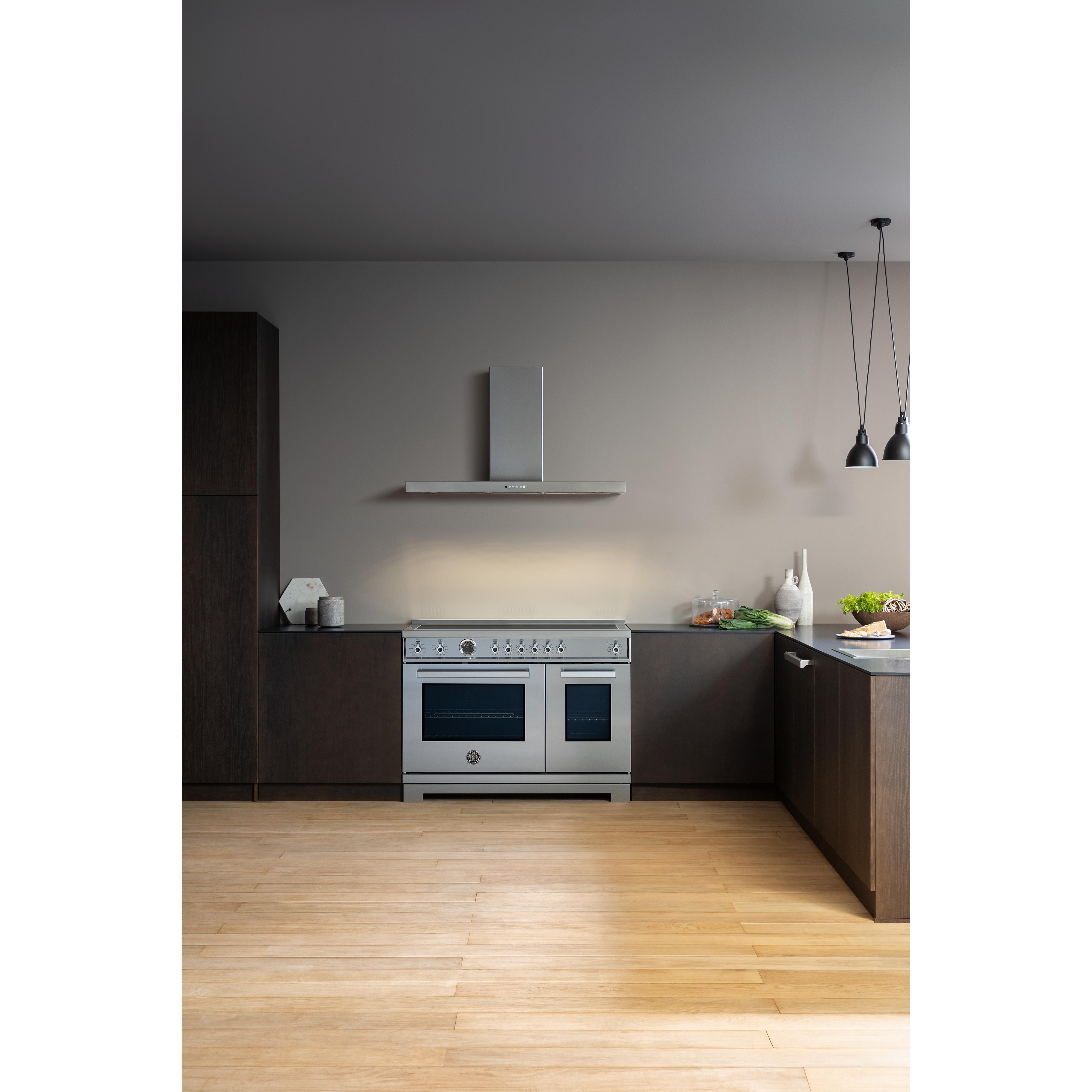 Bertazzoni PRO486IGFEPXT 48-Inch Freestanding Induction Range - Professional Gas & Electric Cooktop with Oven for Modern Kitchens | Perfect for Home Chefs & Entertaining