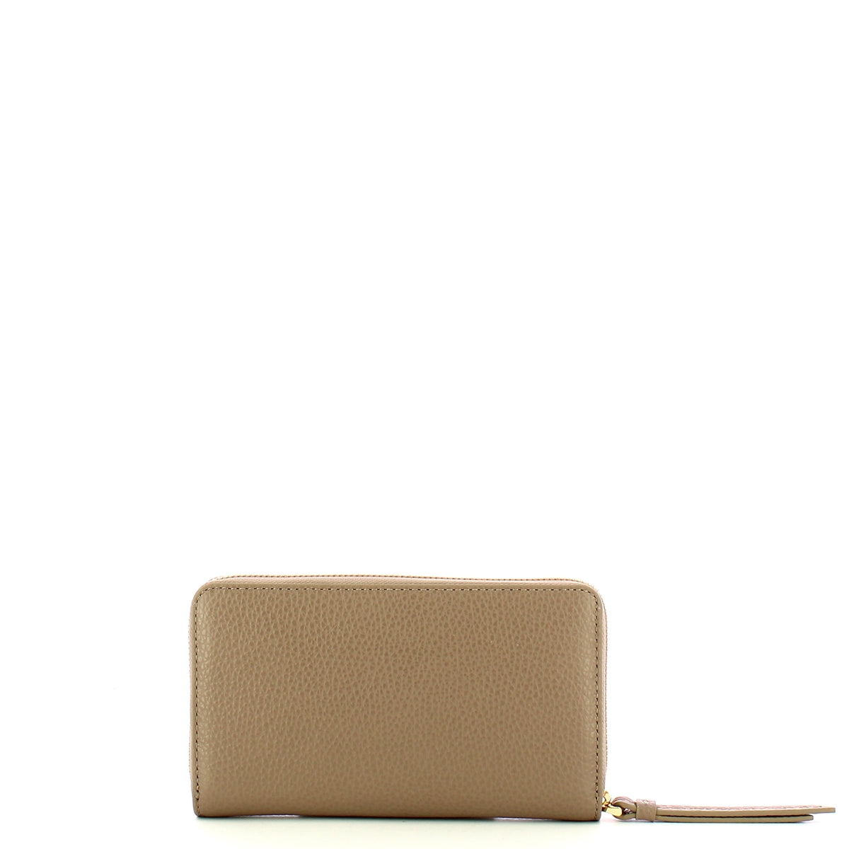 Coccinelle Voile Zip Around Large Warm Taupe Leather Wallet for Women | DJP113280 | Perfect for Everyday Use, Travel & Gift Giving