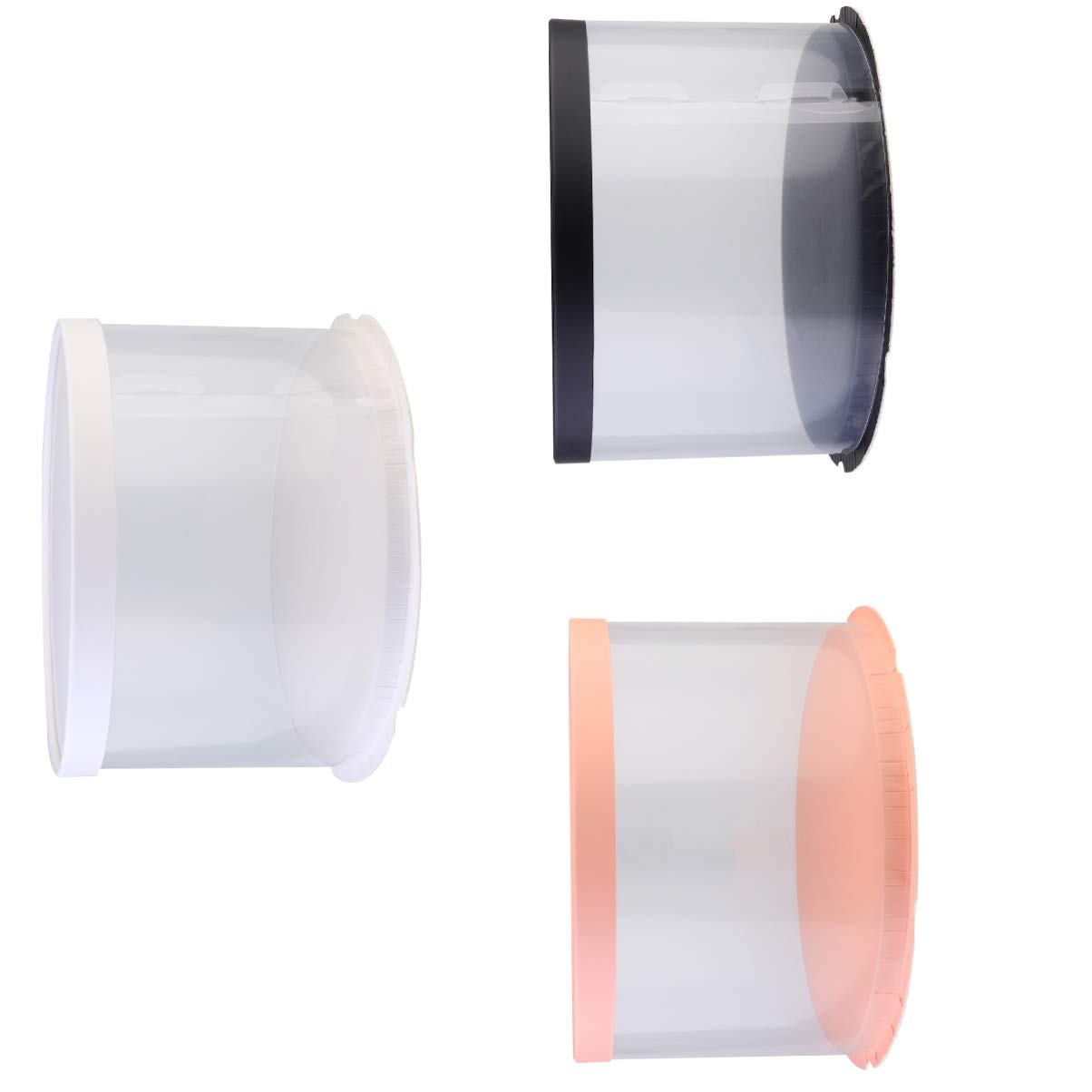 Hemoton 3-Piece Plastic Cake Storage Container Set - Transparent Round Cake Box with Dome Lid for Wedding, Bakery & Dessert Display - Perfect for Cake Transport, Party Serving & Kitchen Storage