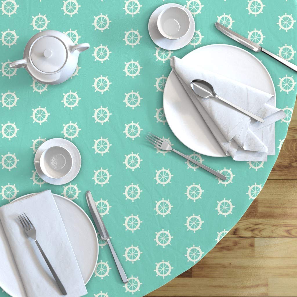 Custom Printed Cotton Sateen Tablecloth 70