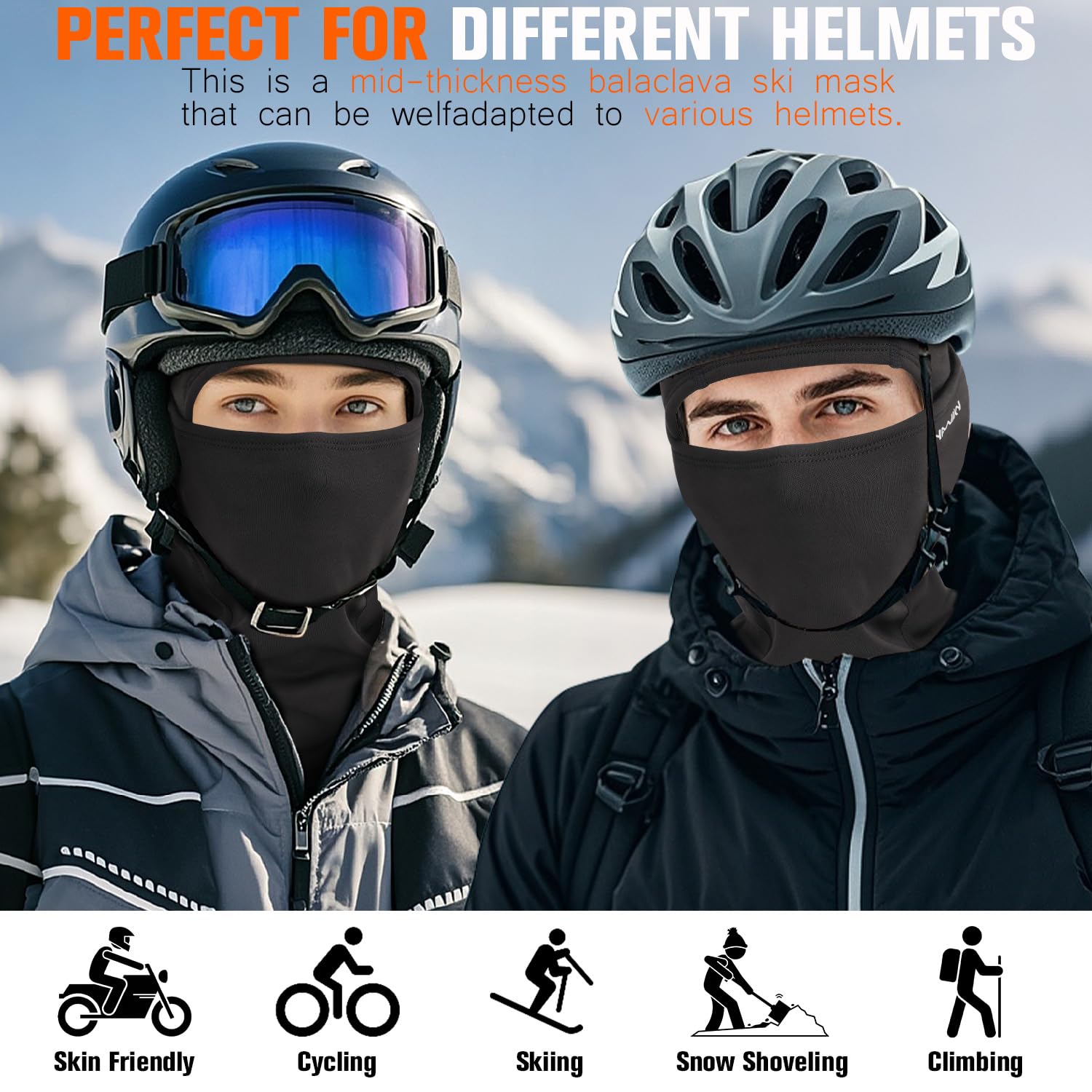 Balaclava Ski Mask - Windproof & Thermal Winter Face Cover for Men & Women - Full Face Protection for Cold Weather - Ideal for Skiing, Motorcycling, Snowboarding & Outdoor Activities