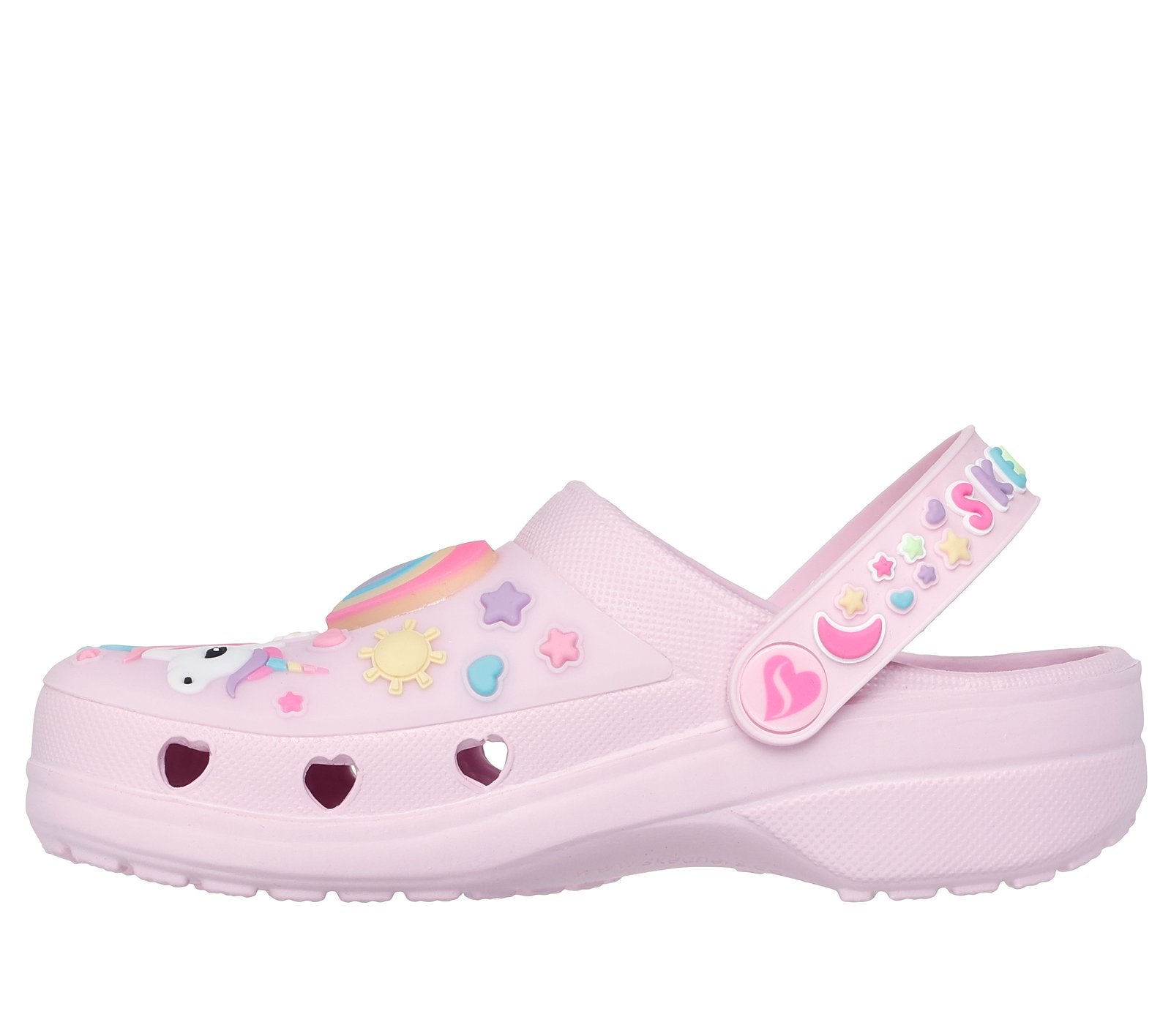Skechers Light Pink Heart Charmer Foamies Kids Sandals - Comfortable & Cute Girls' Summer Shoes for Beach, Pool & Outdoor Play
