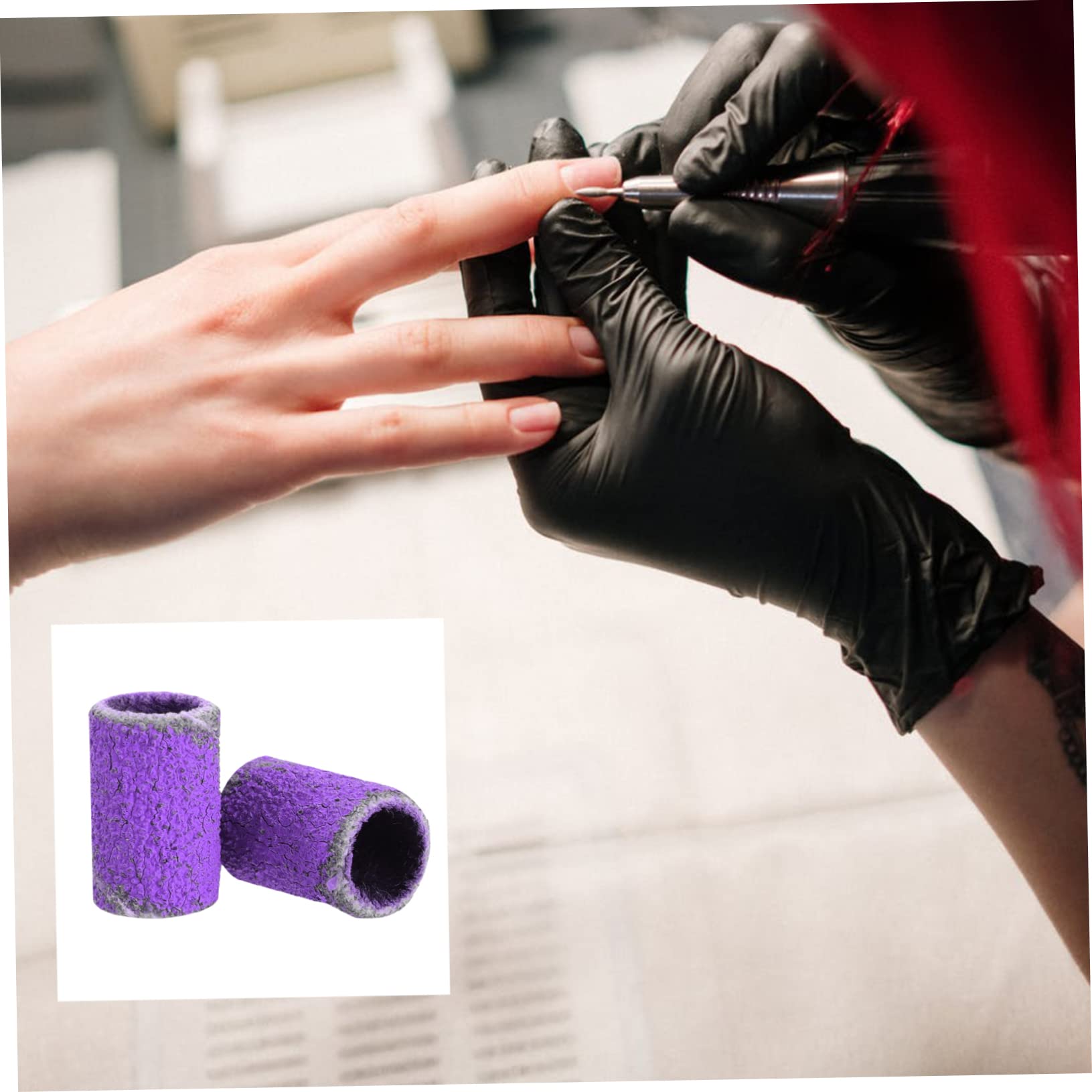 FOMIYES 100pcs x 3 Sets Nail Grinding Heads & Sanding Bands for Nail Drills - Professional Manicure & Pedicure Polishing Tools for Home Salon Use - Perfect for Acrylic, Gel, and Natural Nail Care