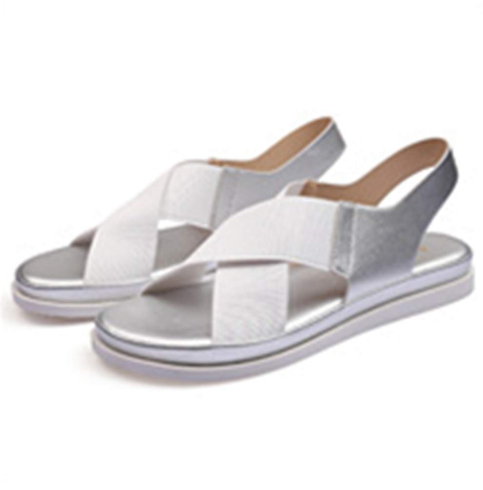 Women's Comfortable Walking Sandals - Flat Ankle Strap Sandals with Flexible & Elastic Sole | Perfect for Beach, Vacation & Summer Outfits