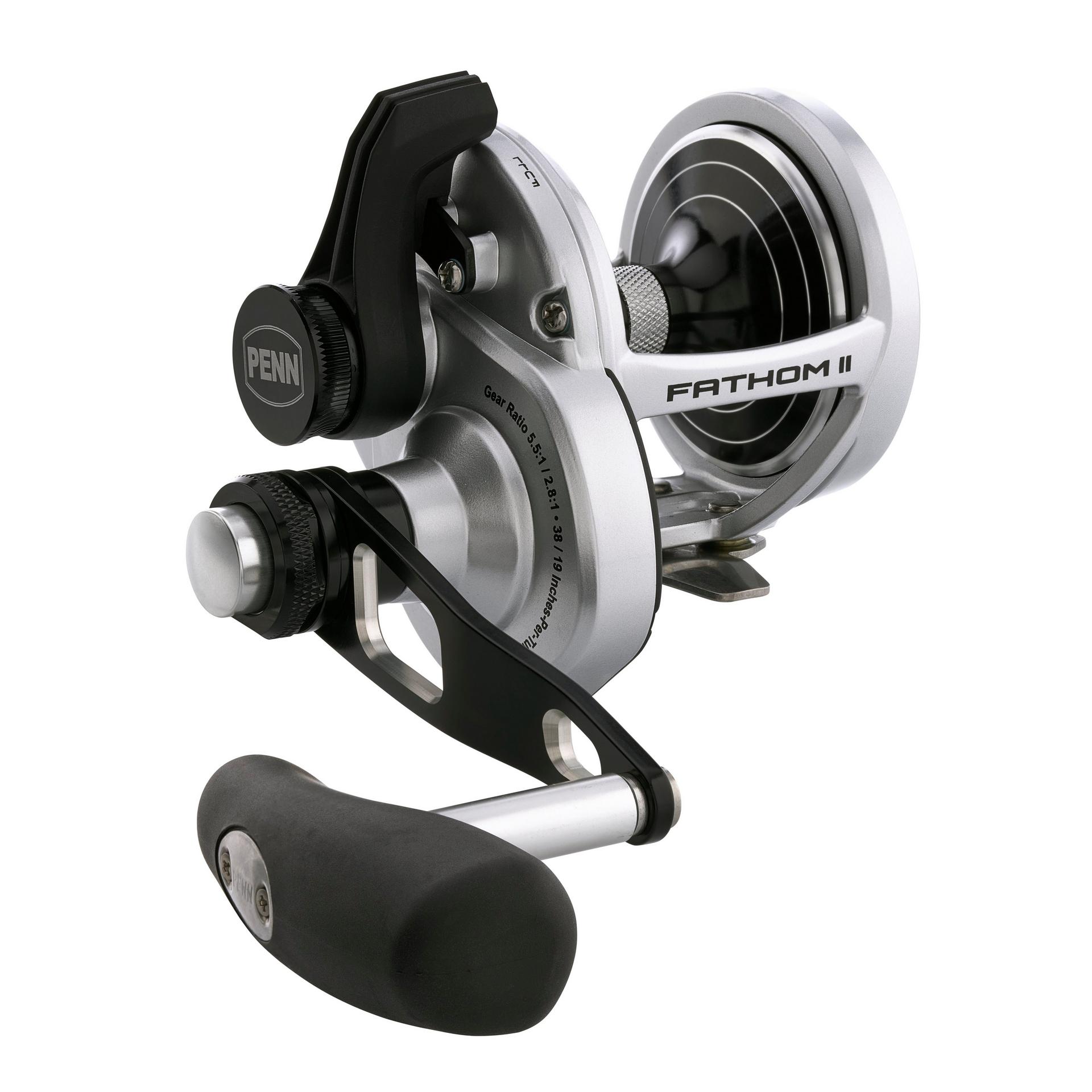 PENN Fathom™ II Lever Drag 2-Speed Conventional Fishing Reel - Saltwater & Offshore Angling, Big Game Fishing Gear for Tuna, Marlin, and Deep Sea Fishing