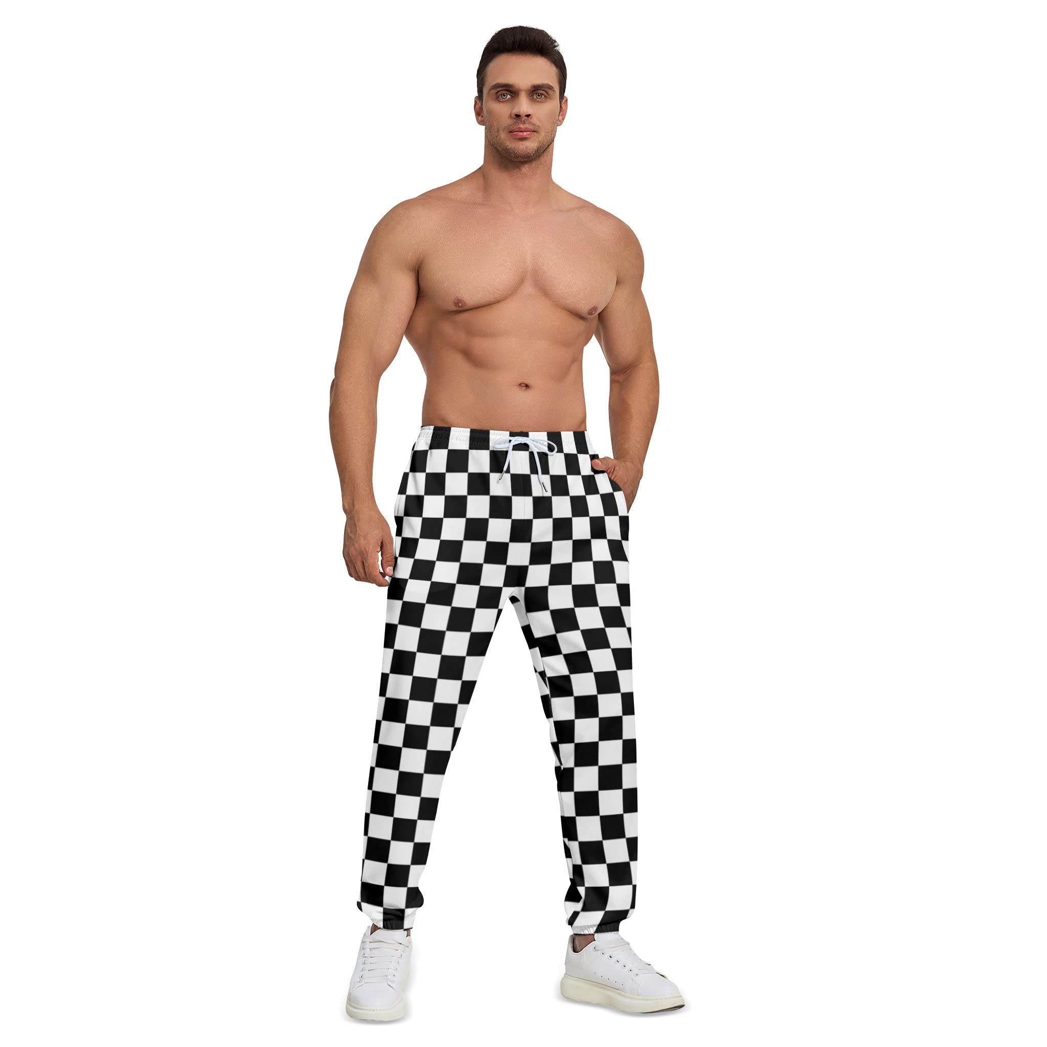 3D Printed Men's Sweatpants - Joggers with Drawstring & 2 Side Pockets - Comfortable Athletic Pants for Running, Gym, Lounge & Casual Wear