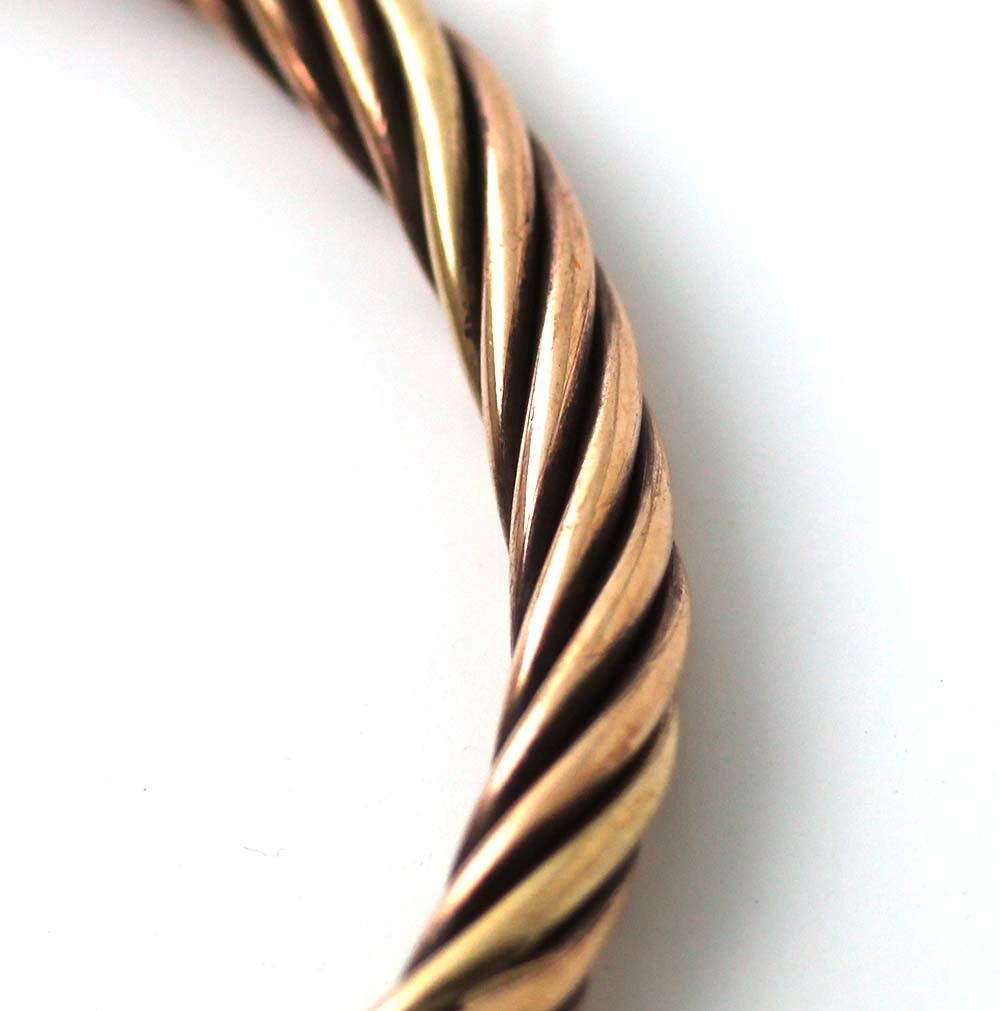 Viking Fenrir Wolf Head Twisted Cable Bangle Cuff Bracelet - Norse Pagan Jewelry for Men & Women - Perfect for LARP, Cosplay, and Viking Theme Events