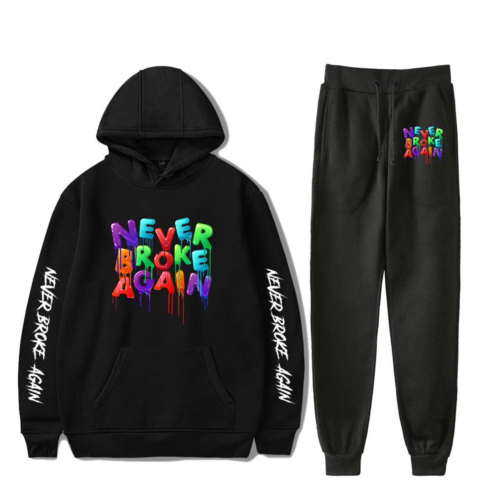 JMSUN Men's & Women's 2-Piece Hoodie and Pants Set - Fashionable Pullover Sweatshirt Tracksuit for Gym, Running, and Casual Wear