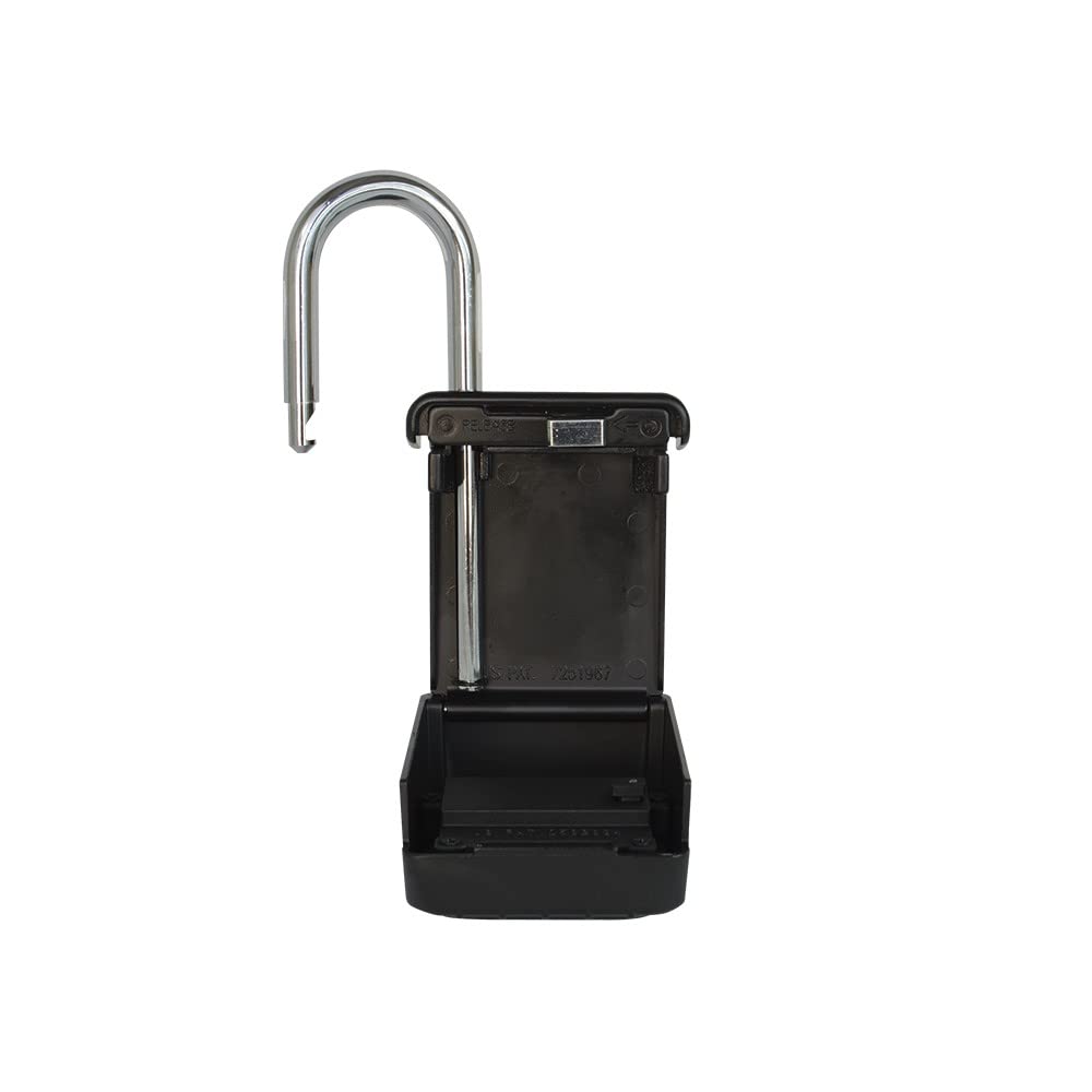 Key Lockbox with 4-Digit Combination Code - Outdoor Hanging Keysafe for Home & Business Security - Weatherproof Key Storage for Spare Keys - Perfect for Vacation Rentals, Airbnb Hosts & Property Managers