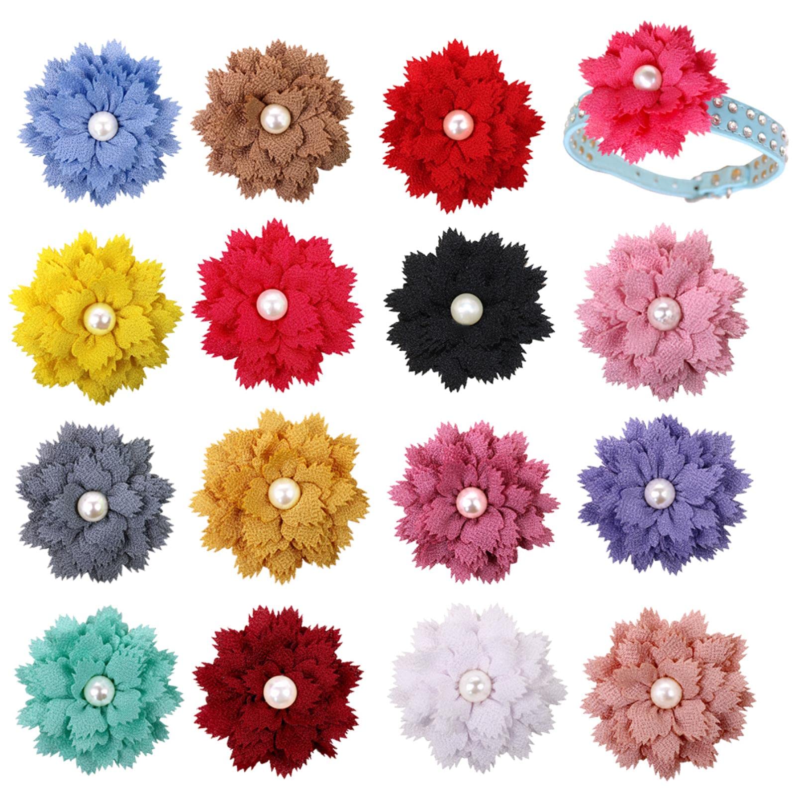 50px Big Flower Dog Collar - Adjustable Bow Tie Pet Accessories for Small Dogs, Perfect for Weddings, Parties & Photo Shoots