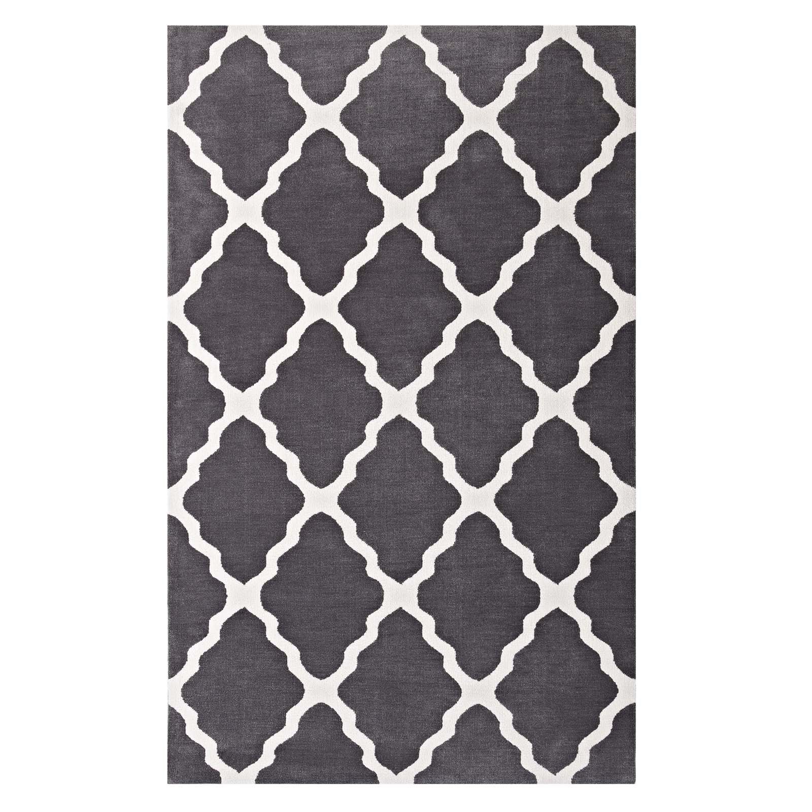 Modern Contemporary Urban Living Room Rug - Soft Fabric Area Carpet in Multi-Gray Shades | Perfect for Lounge, Bedroom & Office Decor