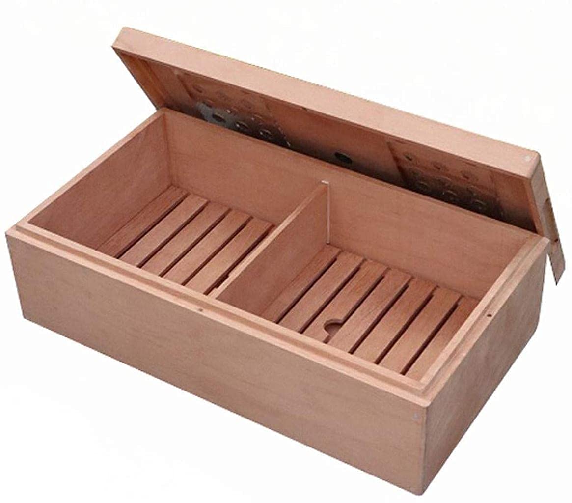 Premium ROSG Cedar Wood Cigar Humidor Box - Unpainted, Sealed & Thickened Cigar Cabinet for Storage | Perfect for Home, Office & Gifting to Cigar Enthusiasts