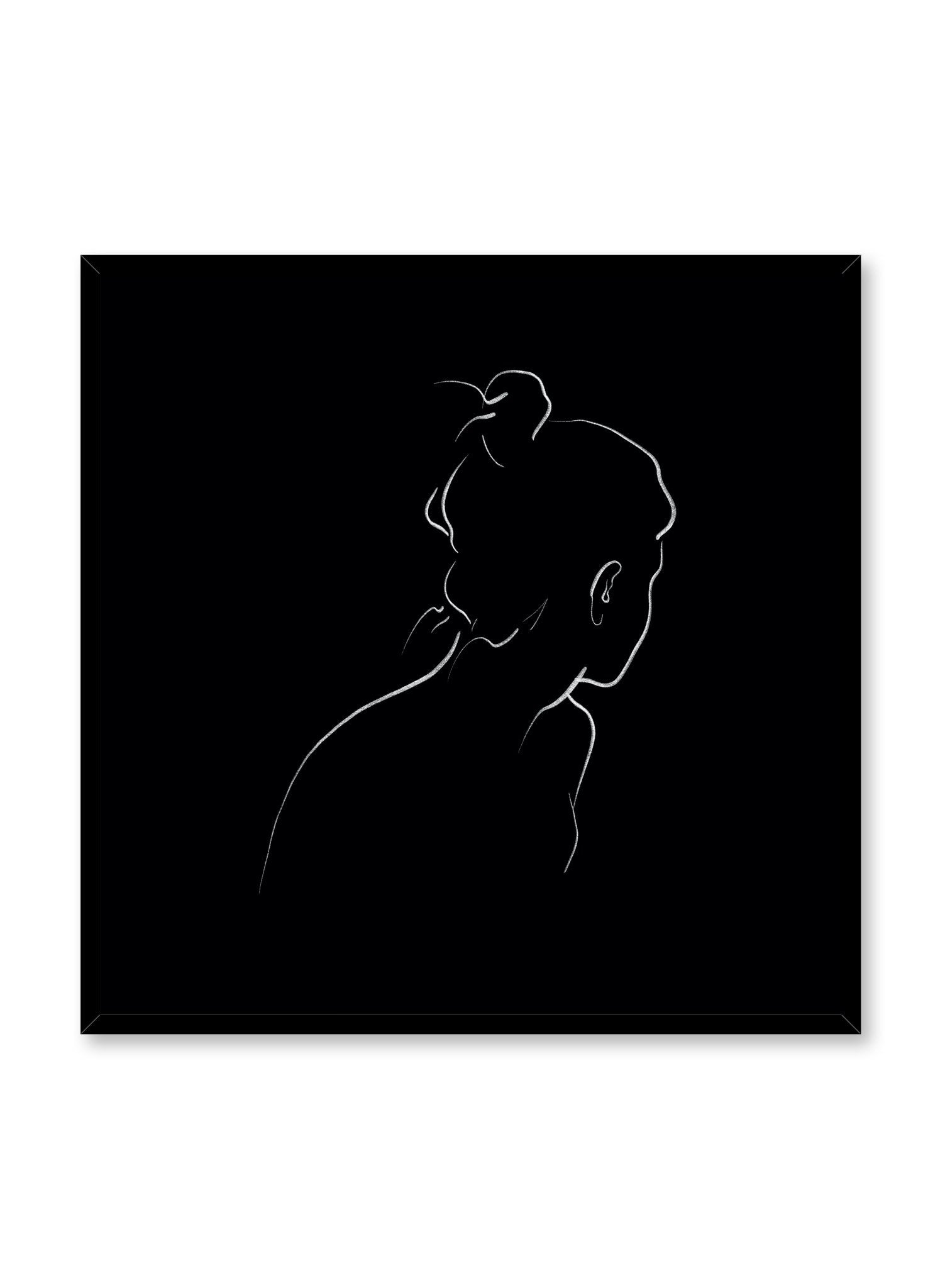 Into The Distance in Black Poster - Wall Art Decor for Living Room, Bedroom & Office - Scenic Landscape Print for Home & Office Decor