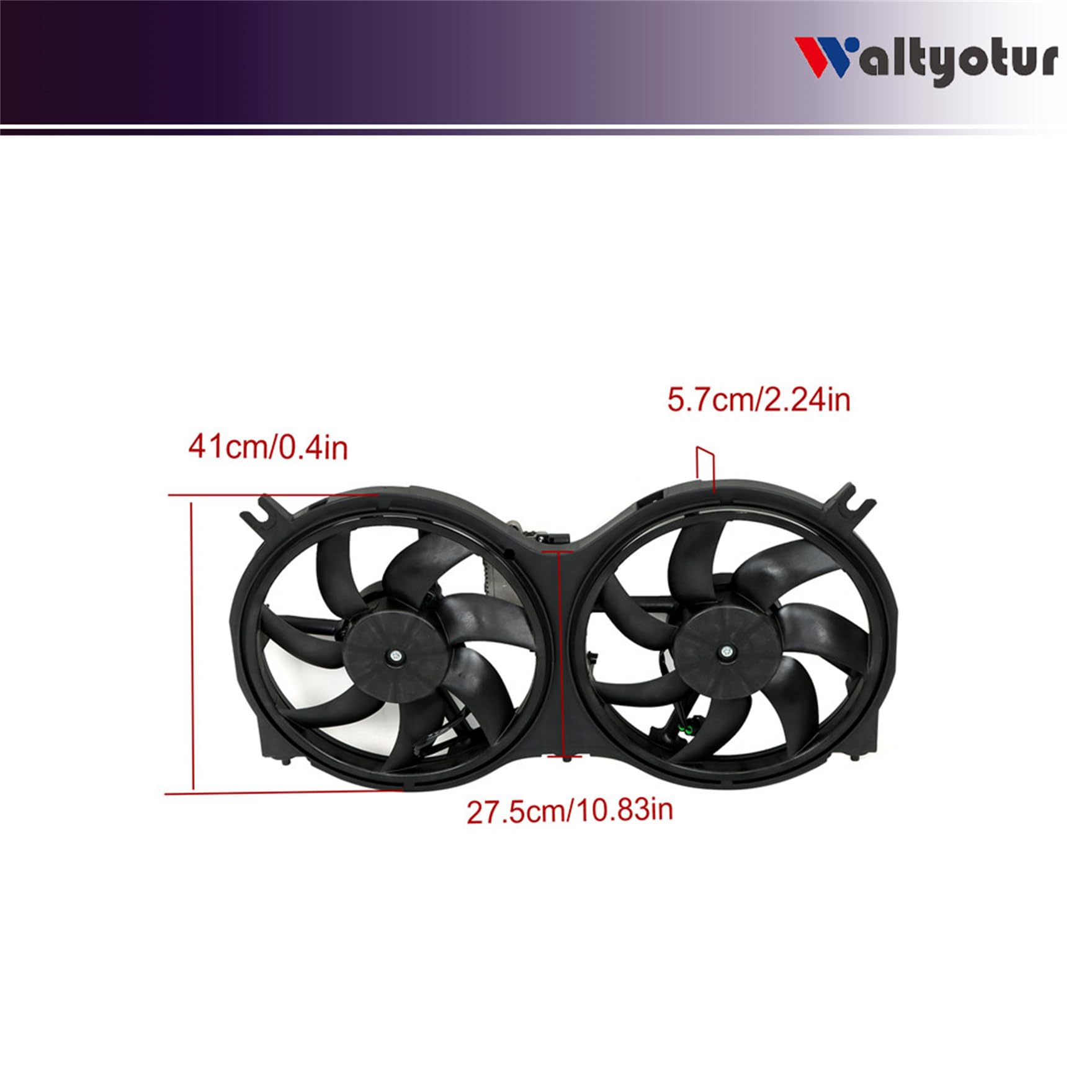 High-Performance Dual Radiator Fan with Control Module - Compatible with 2013-2018 Nissan Pathfinder, 2014-2018 Infiniti QX60, 2013 Infiniti JX35 (Part #621-586, 621586, 214813JA2E, NI3115149) - Perfect for Engine Cooling & Overheating Prevention