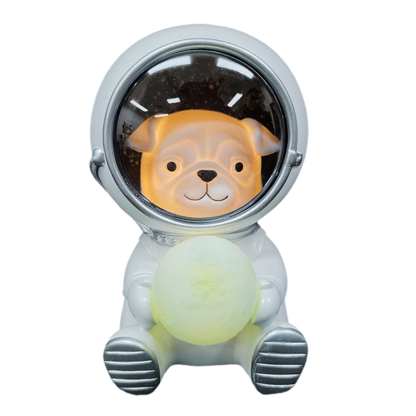 Creative Astronaut Night Light - Cute Spaceman & Pet LED Lamp for Kids Room, Bedroom Decor - Perfect Gift for Children, Home Furnishing - Emits Soft Glow (Puppy Color) - Ideal for Nursery, Bedside & Relaxing Nighttime Ambience