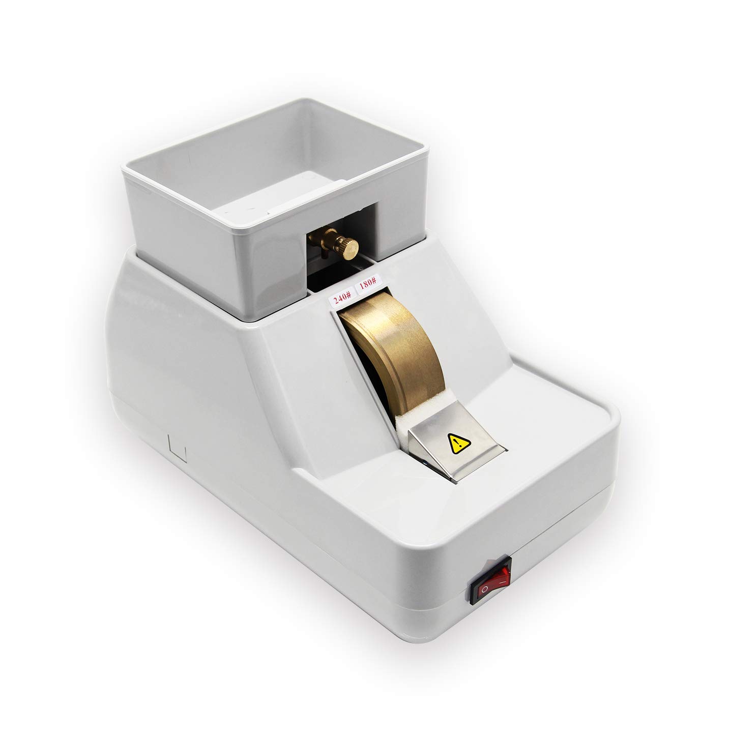 Huanyu Manual Optical Lens Edger - Hand Mill Edging Machine for Eyeglass Lens Processing - 110V Grinding & Milling Tool with Rough, Fine & V-Shape Groove - Perfect for Opticians, Jewelers & DIY Lens Crafting